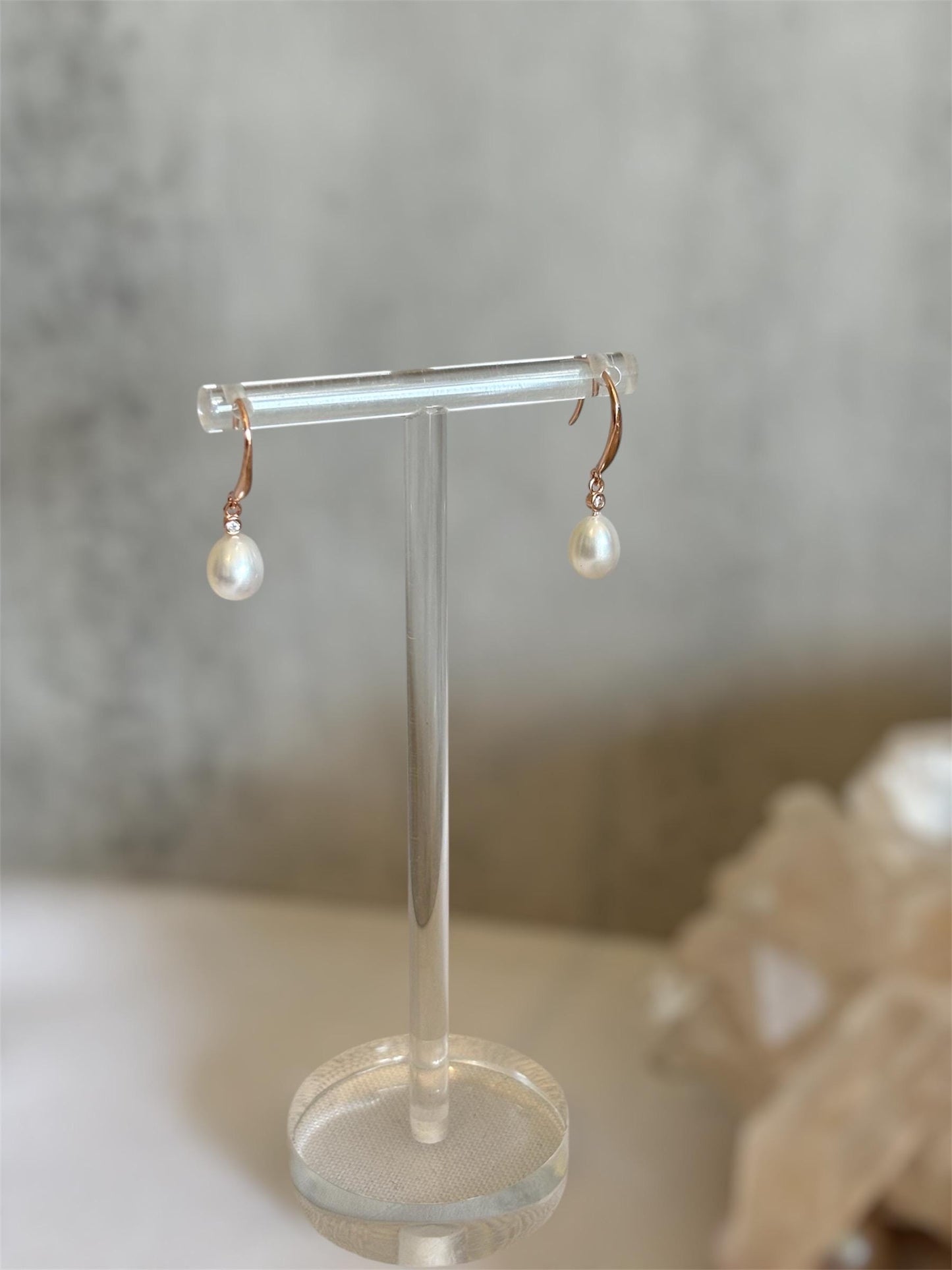 Timeless Elegance - Freshwater Pearl Sterling Silver Earrings ( Gold Color/ Silver available )