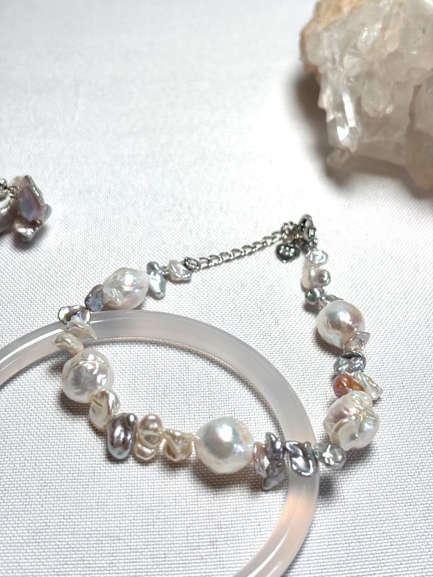 Blooming Pearl Garden Irregular Baroque Bracelet 925 Sterling Silver