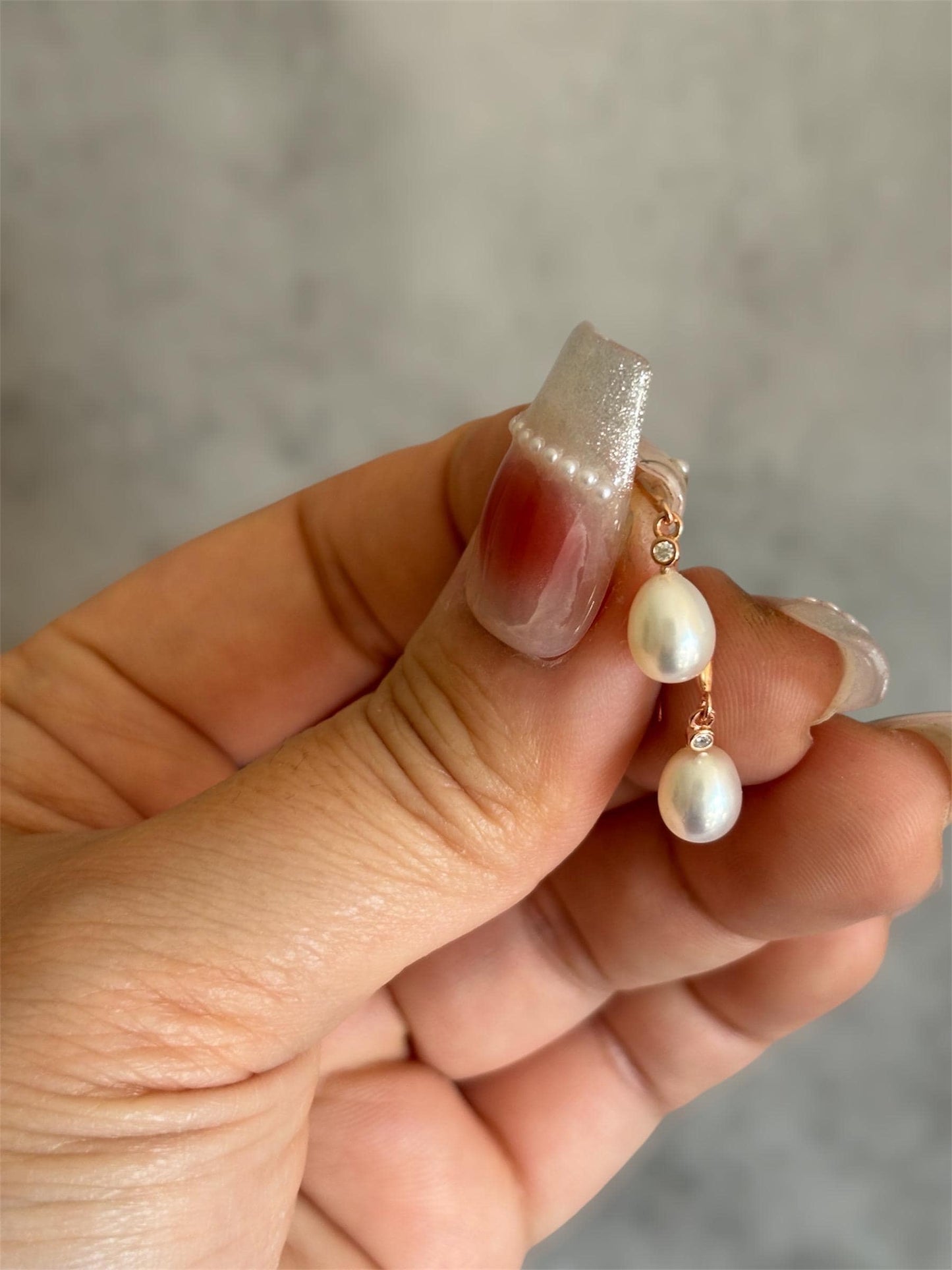 Timeless Elegance - Freshwater Pearl Sterling Silver Earrings ( Gold Color/ Silver available )