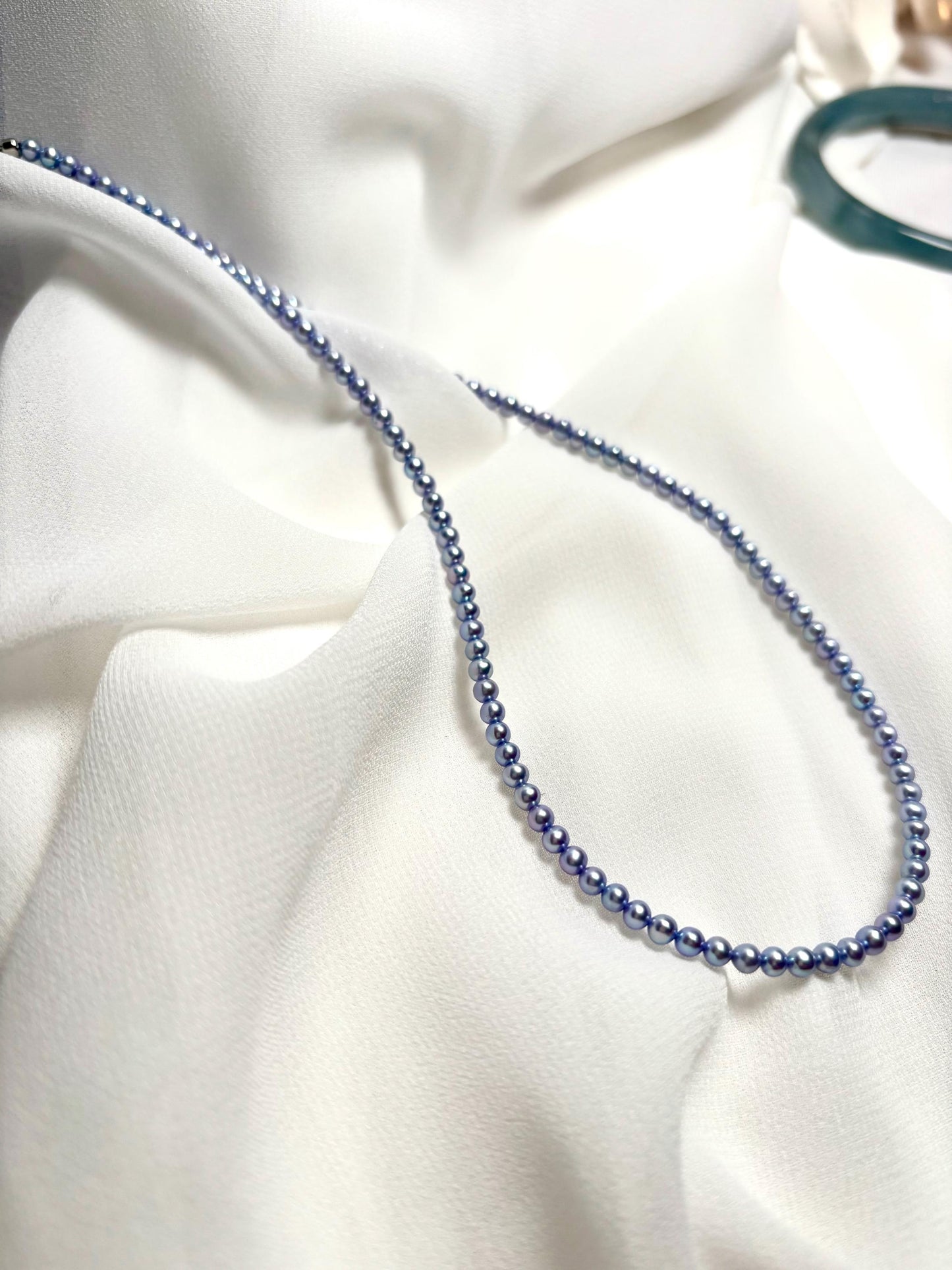 Violet is Blue Mediterranean Pearl Necklace (AAA Luster)