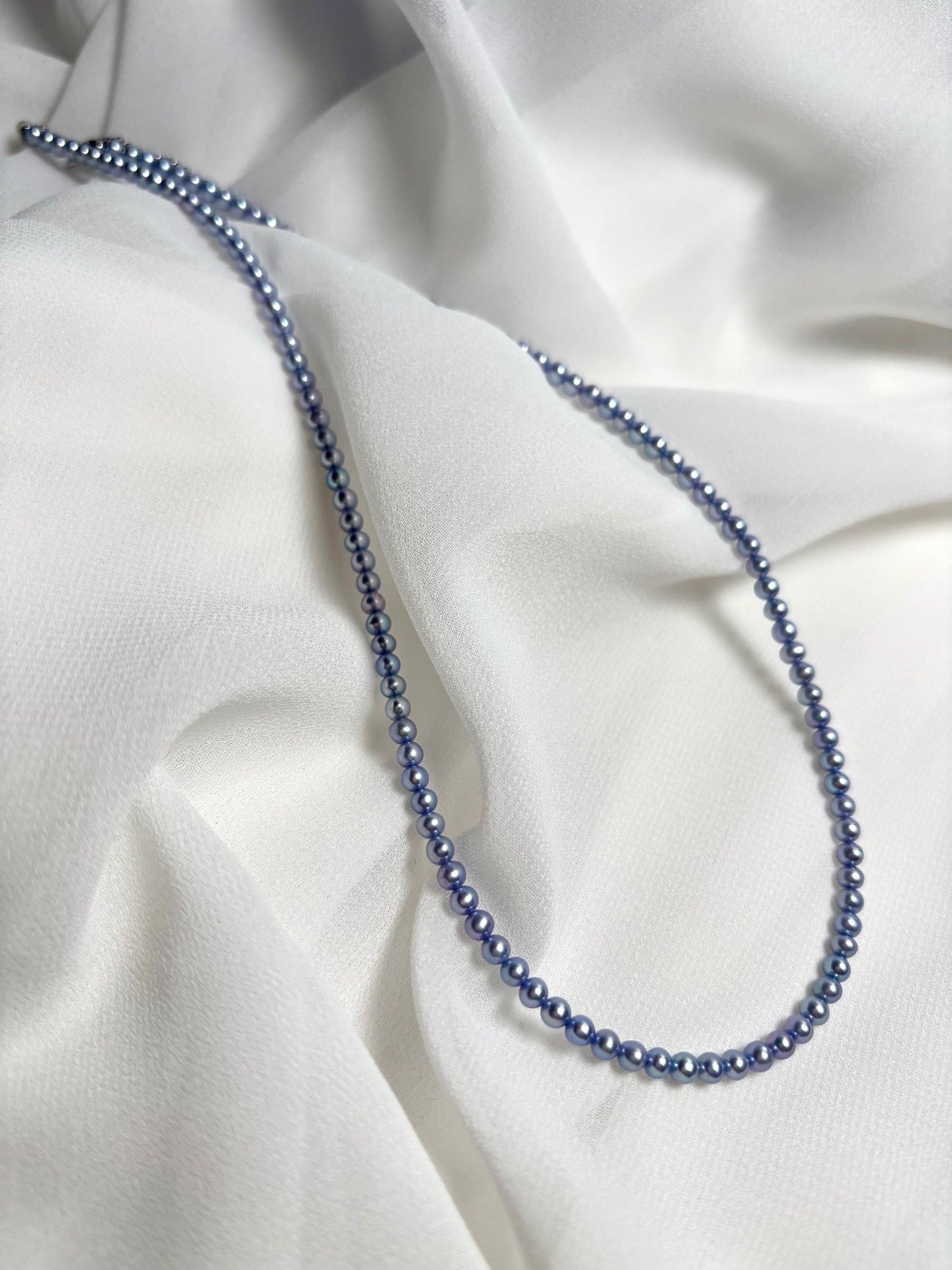 Violet is Blue Mediterranean Pearl Necklace (AAA Luster)