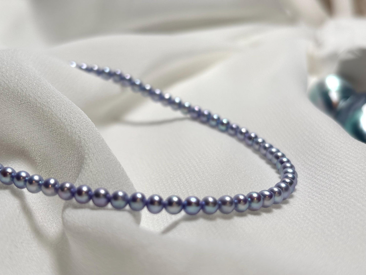 Violet is Blue Mediterranean Pearl Necklace (AAA Luster)