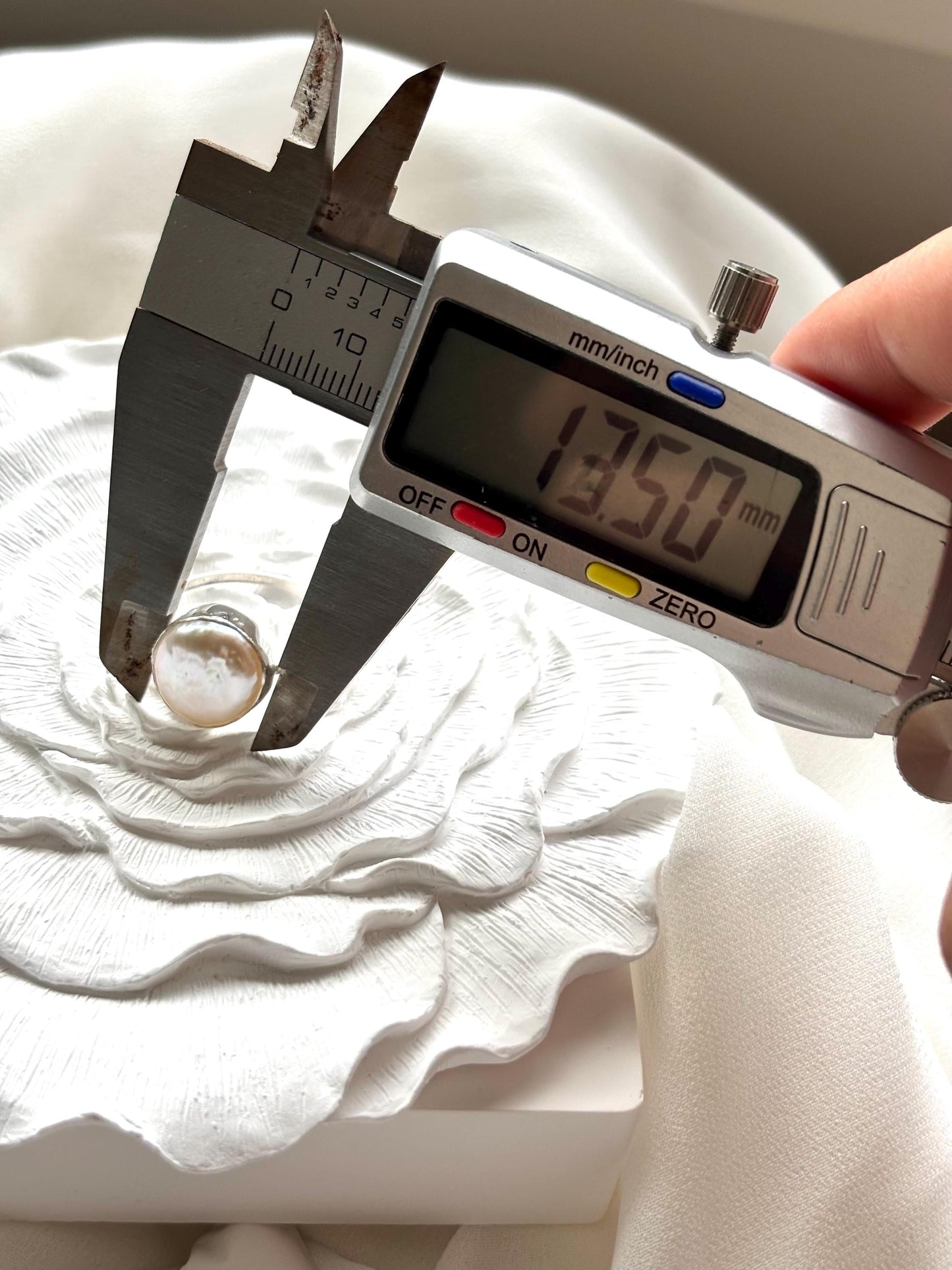 Sterling Silver White Freshwater Pearl Ring – Timeless Elegance in Natural Beauty