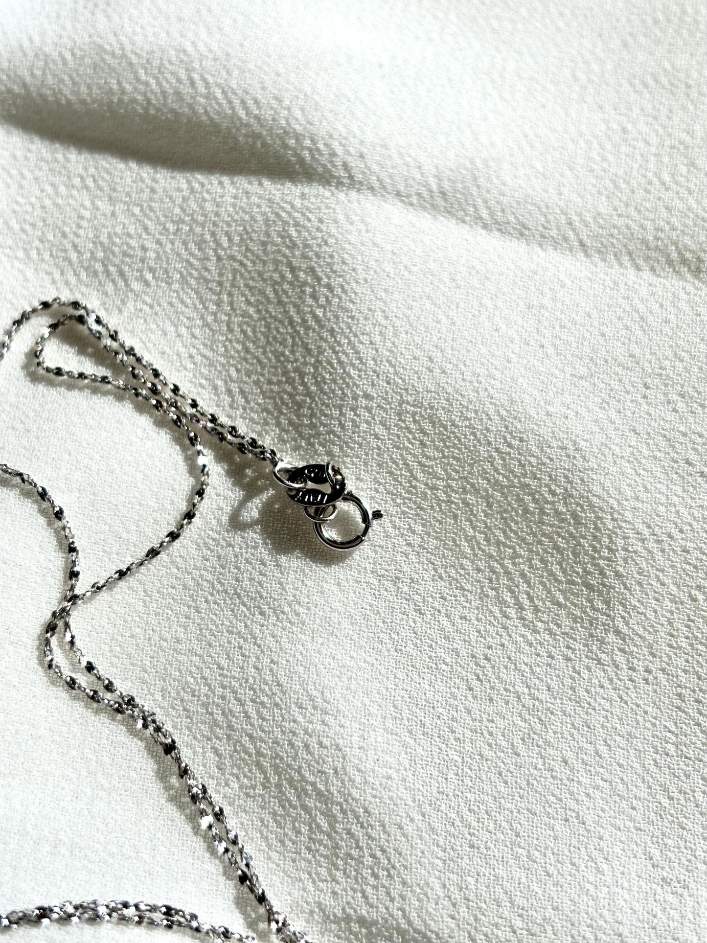 Golden Glow Float Flowers Amber Pendant Necklace - Minimalist Sterling Silver, 45cm