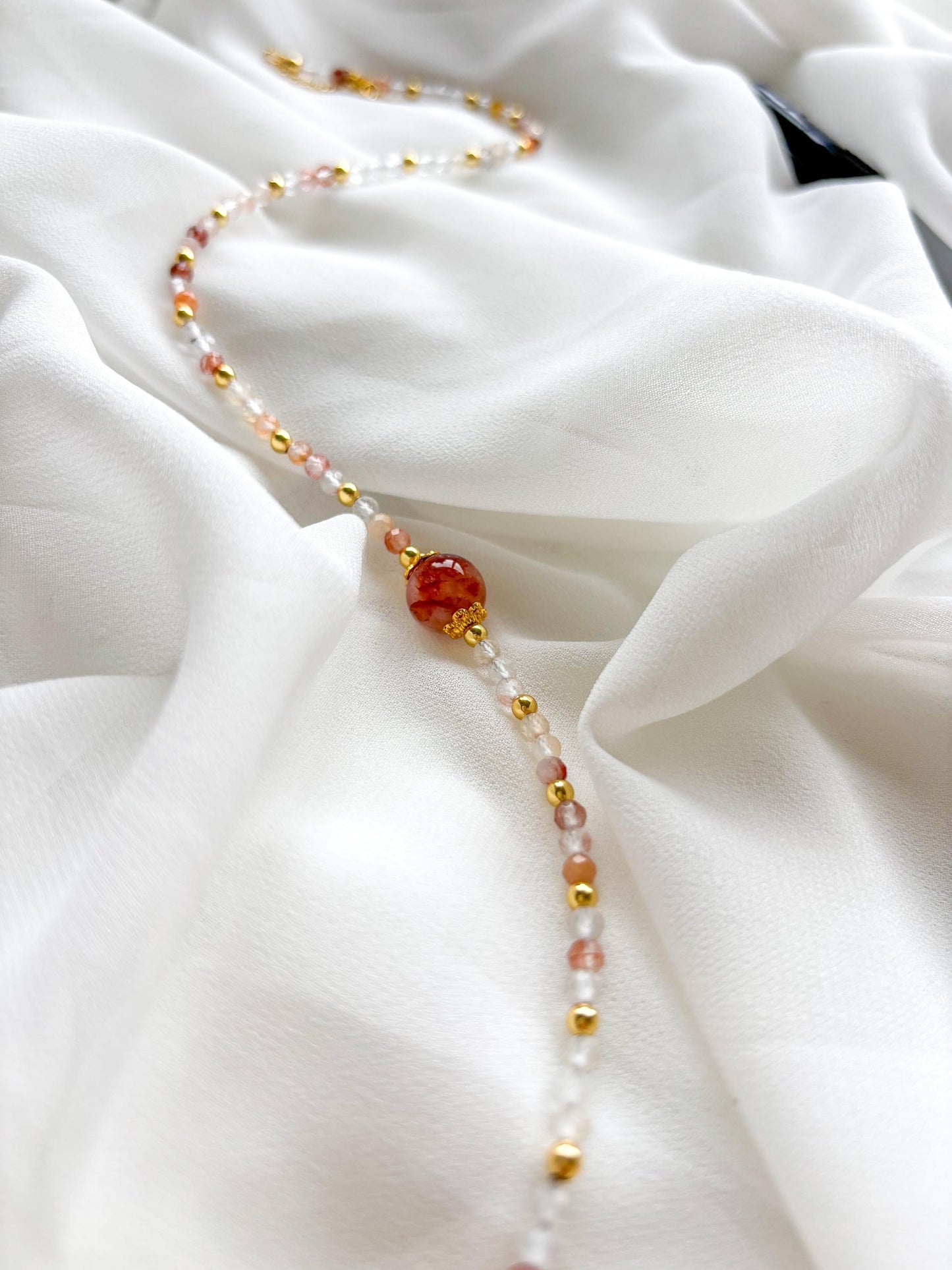 Golden Dawn – Faceted Quartz & Hematoid Quartz Double-Layer Bracelet