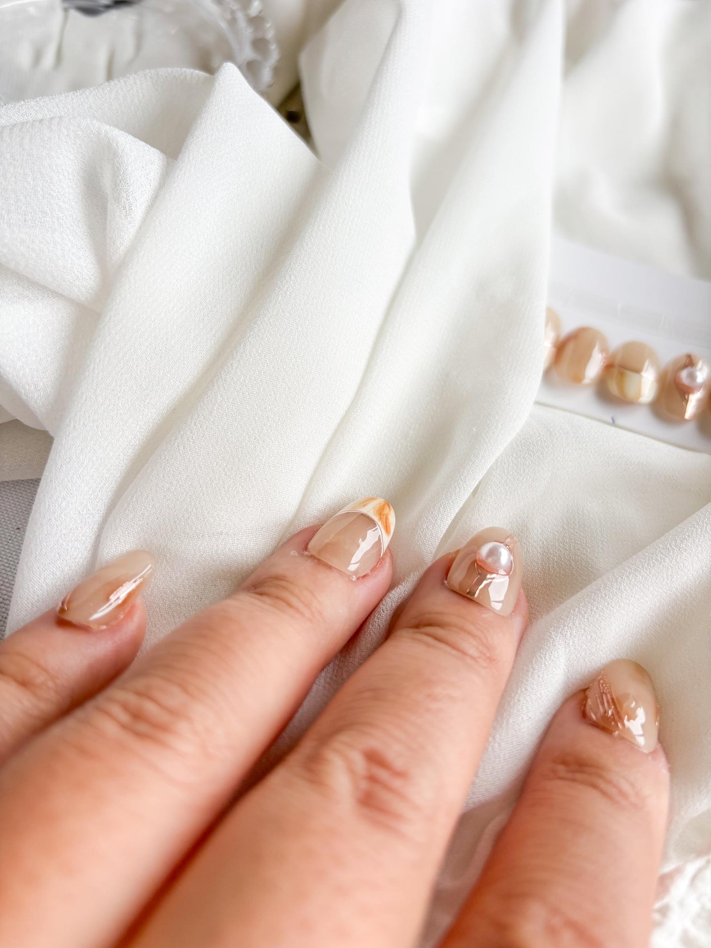 Timeless Elegance Nude French Press-On Nails