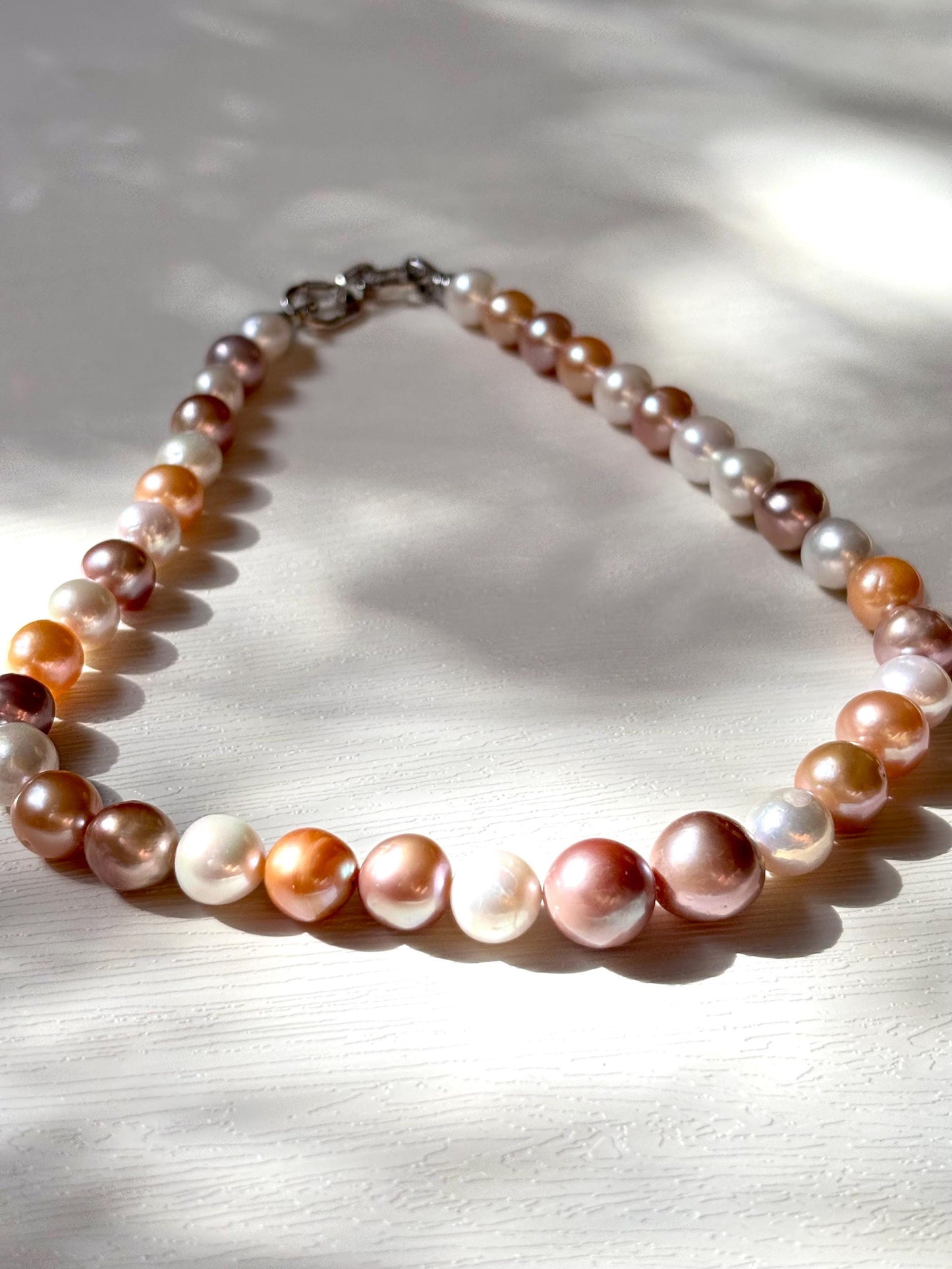 Sunset Sonata – Multicolor Edison Pearl Necklace (AA luster)