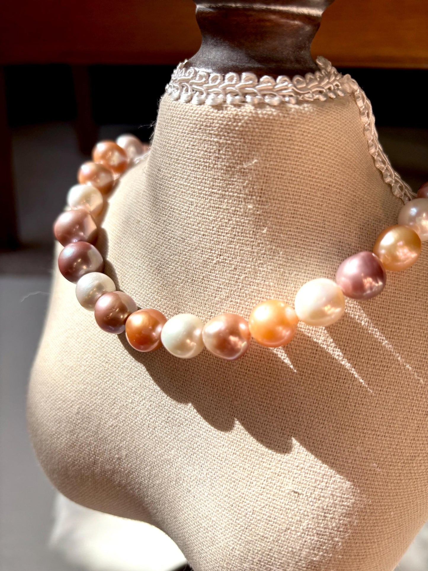 Sunset Sonata – Multicolor Edison Pearl Necklace (AA luster)