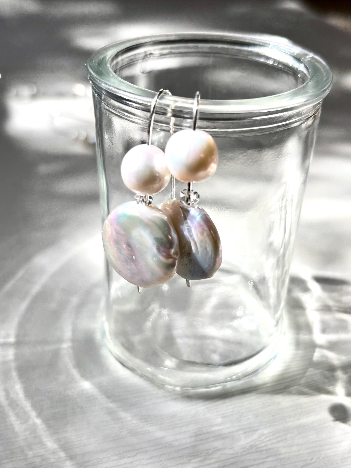 Moon Lover’s Embrace – Coin Baroque & Pearl Earrings