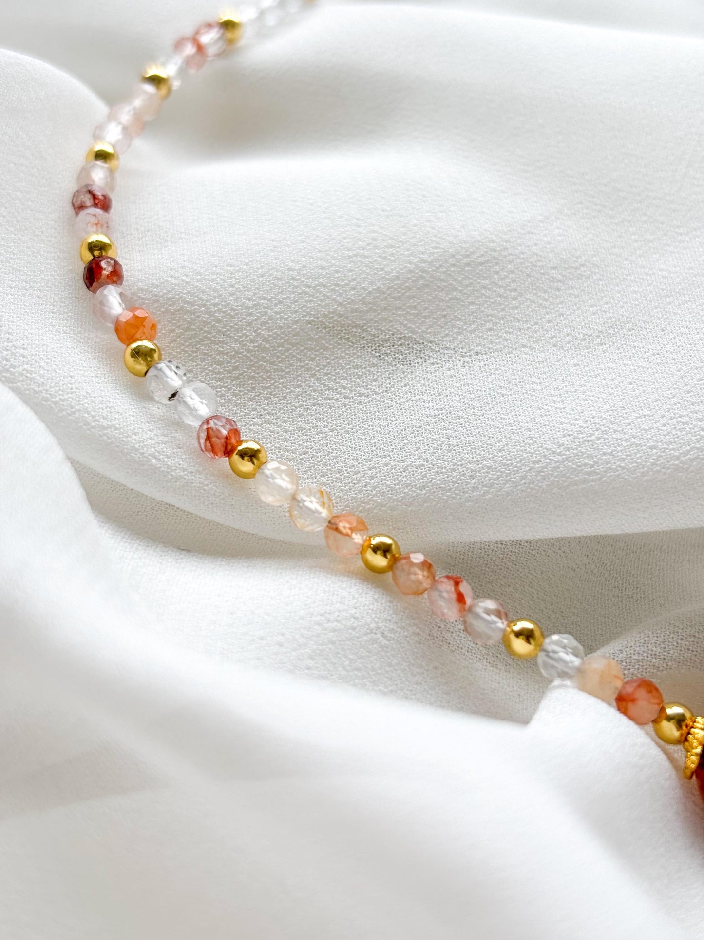 Golden Dawn – Faceted Quartz & Hematoid Quartz Double-Layer Bracelet