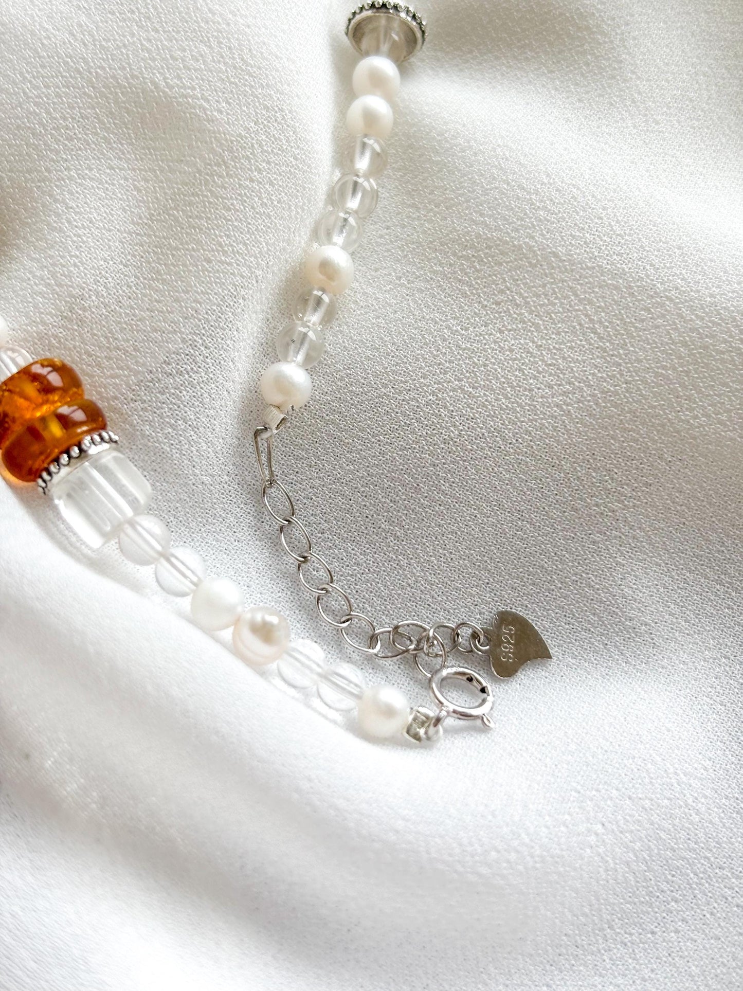 Celestial Harmony – Genuine Crystal & Pearl Charm Necklace