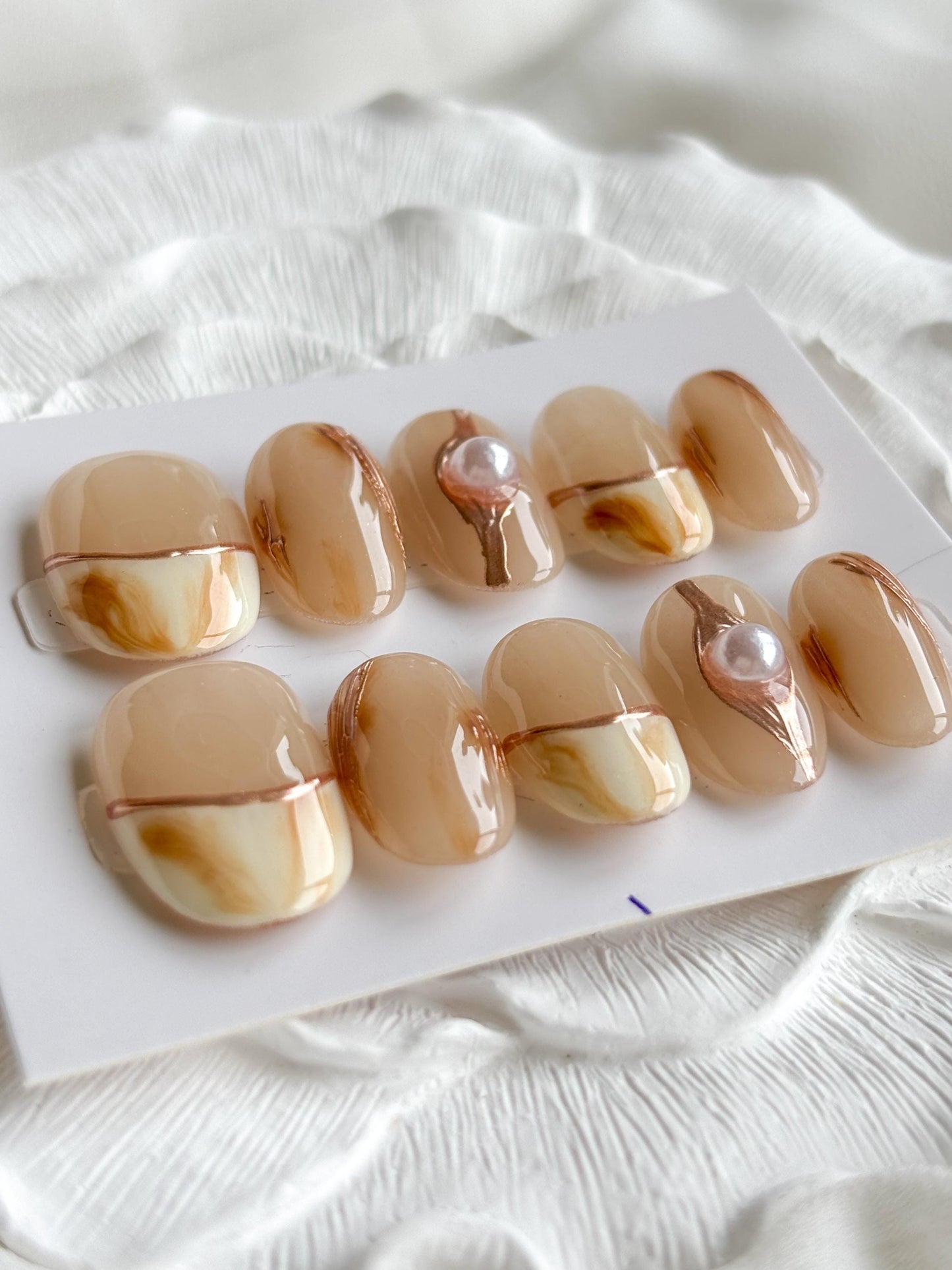 Timeless Elegance Nude French Press-On Nails