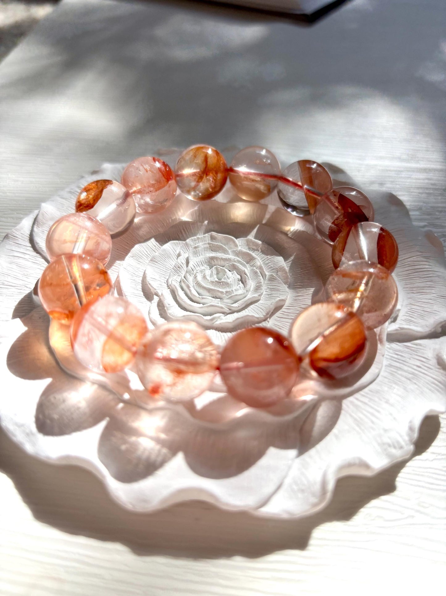 Ember Bloom – Hematoid Quartz Fire Garden Bracelet C