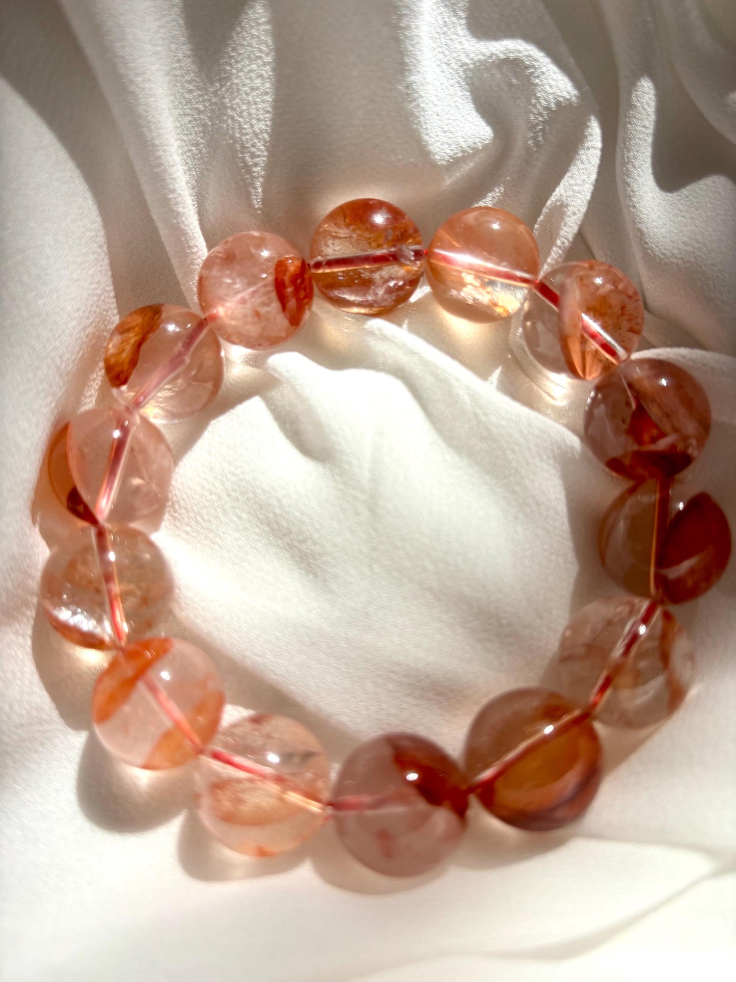 Ember Bloom – Hematoid Quartz Fire Garden Bracelet C