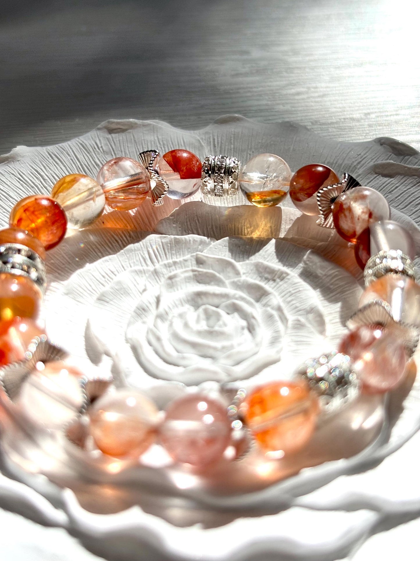 Koi Dance – Hematoid Quartz Beaded Bracelet