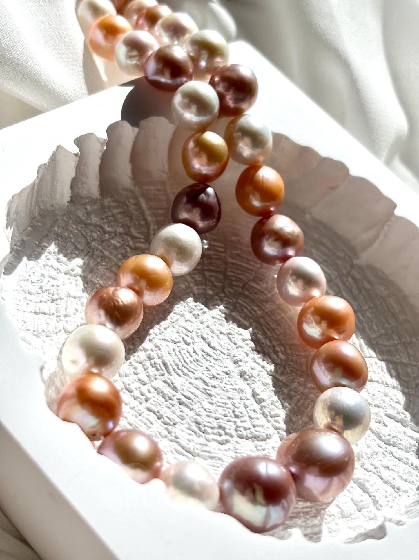 Sunset Sonata – Multicolor Edison Pearl Necklace (AA luster)
