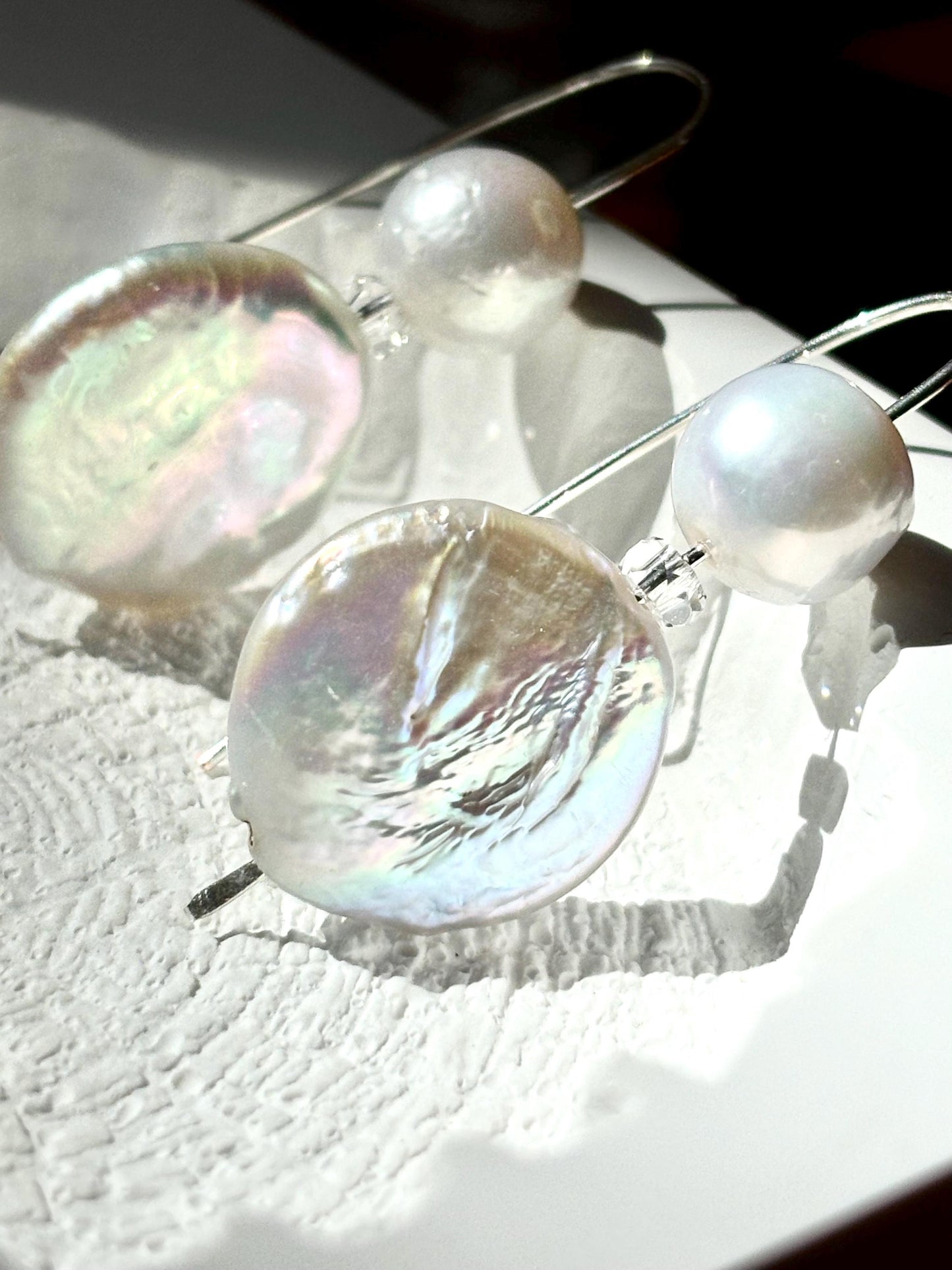 Moon Lover’s Embrace – Coin Baroque & Pearl Earrings