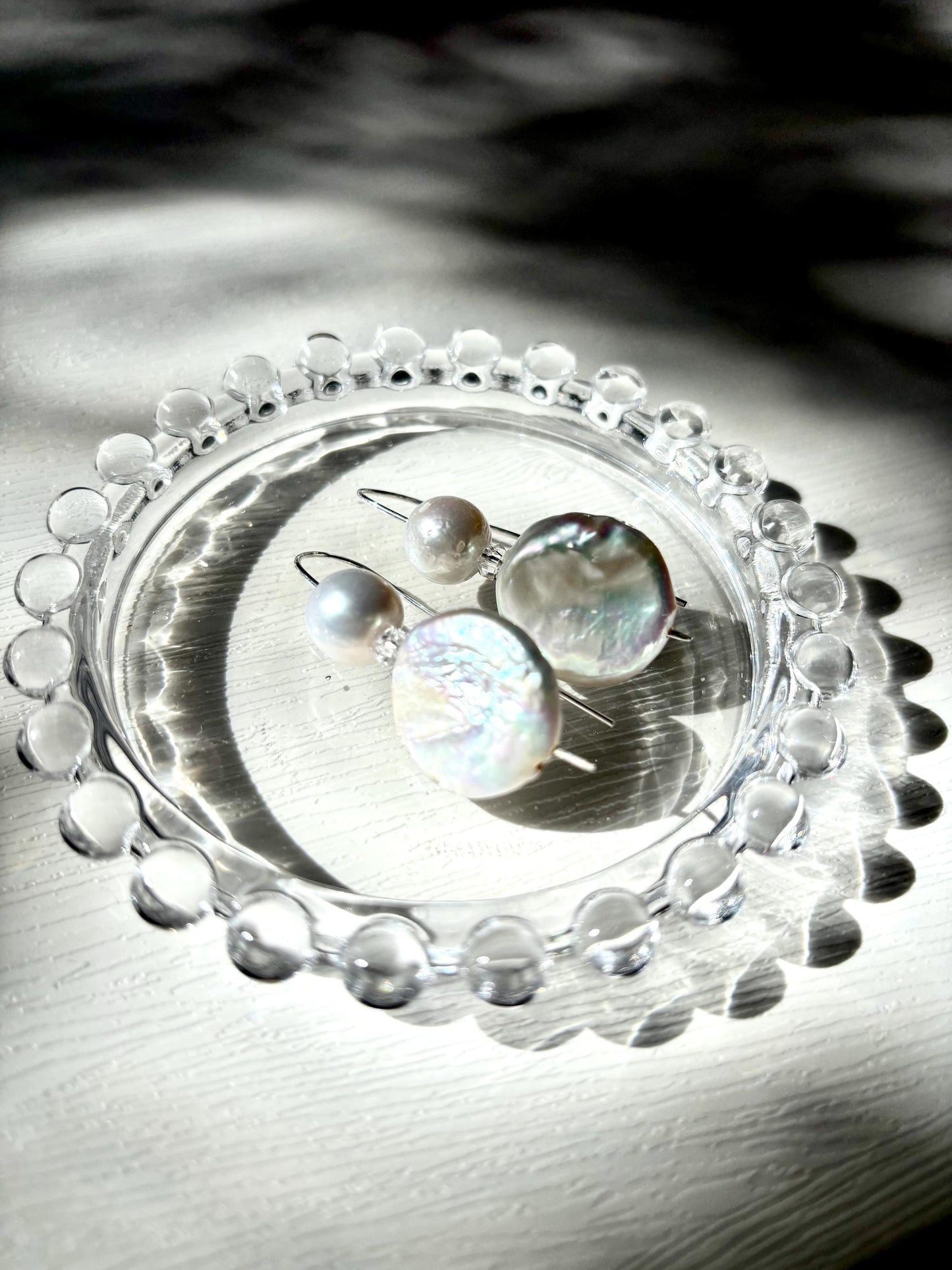 Moon Lover’s Embrace – Coin Baroque & Pearl Earrings