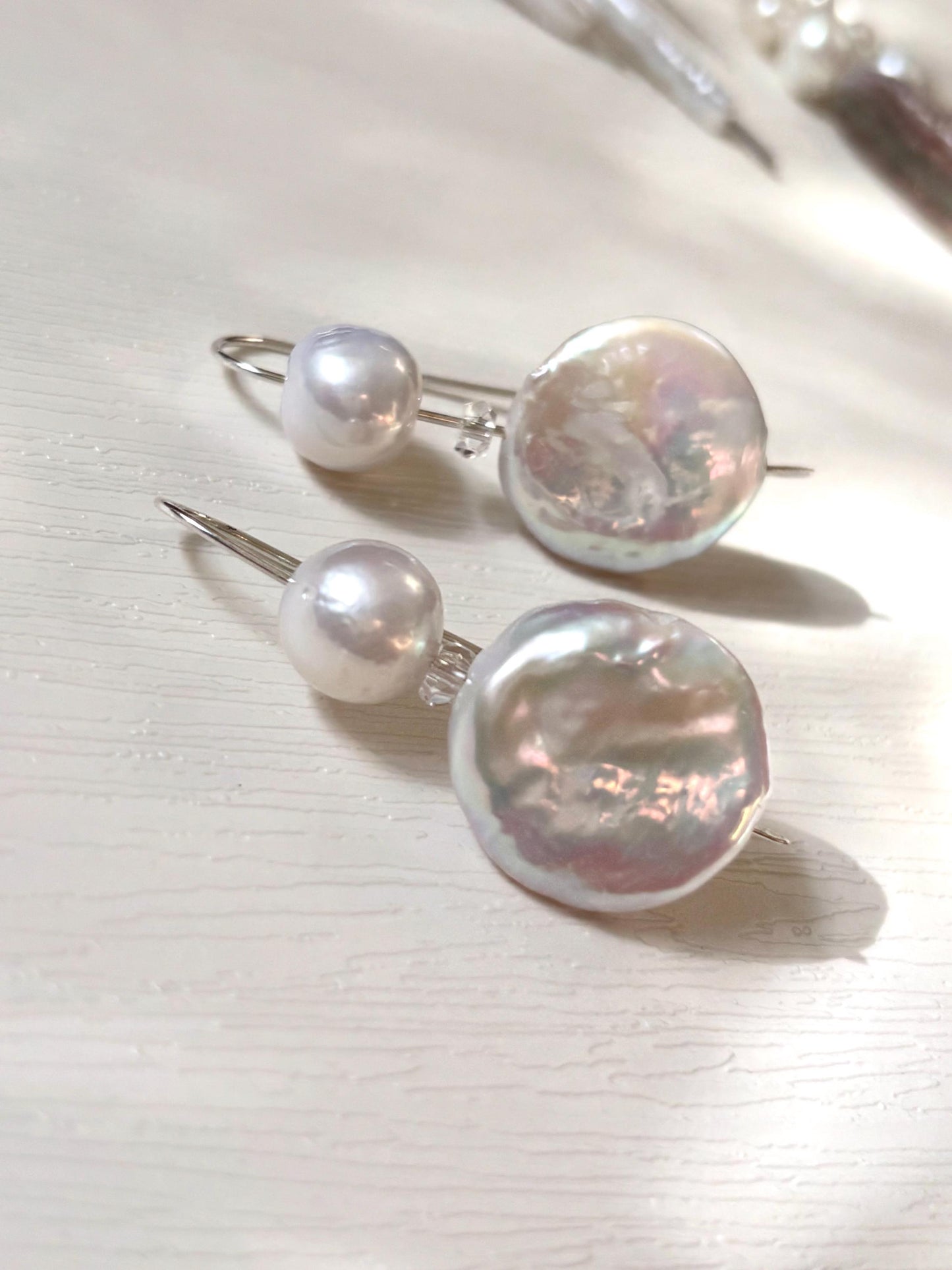 Moon Lover’s Embrace – Coin Baroque & Pearl Earrings
