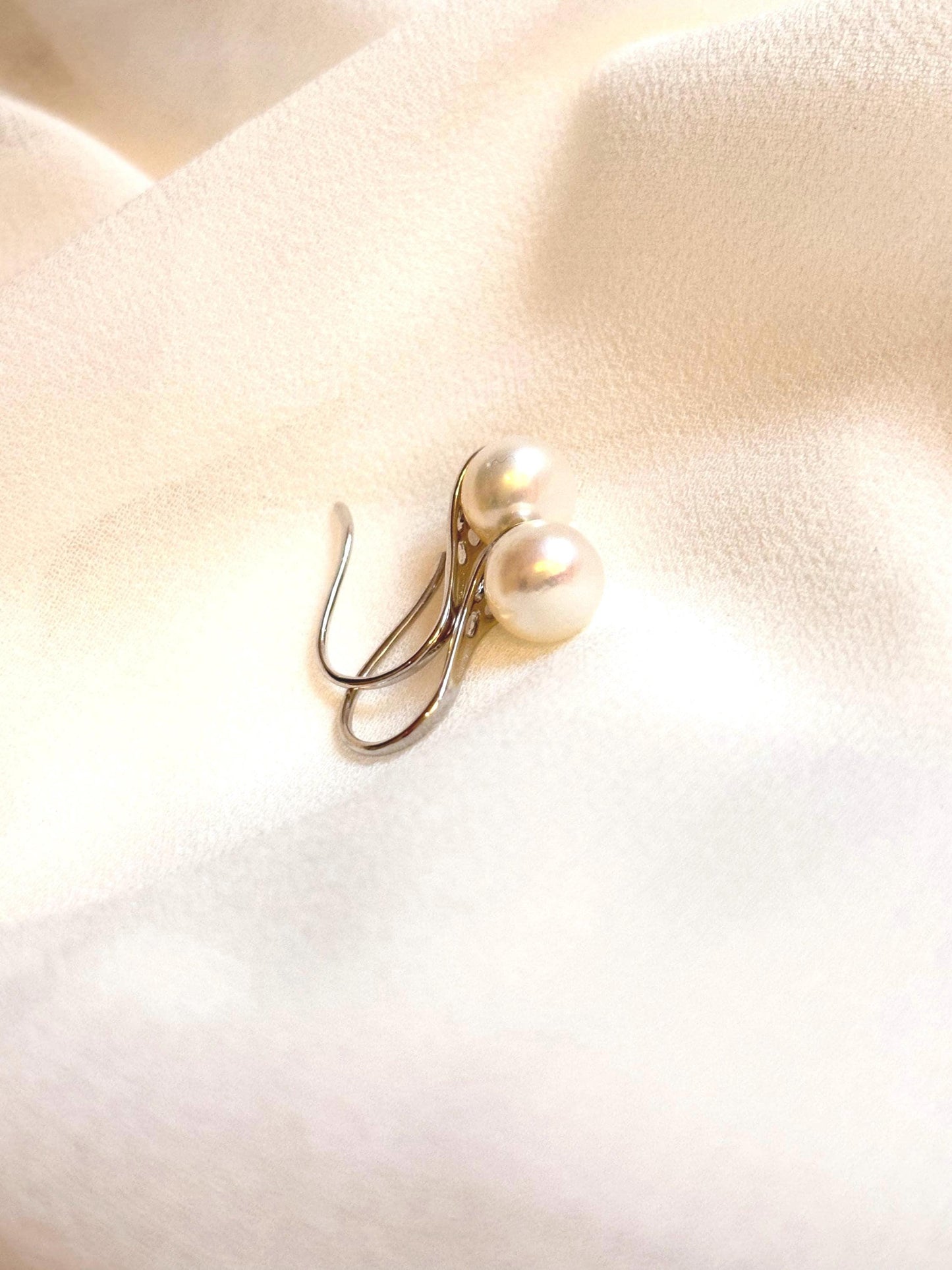 White Freshwater Pearl High Heel Earrings – 925 Sterling Silver