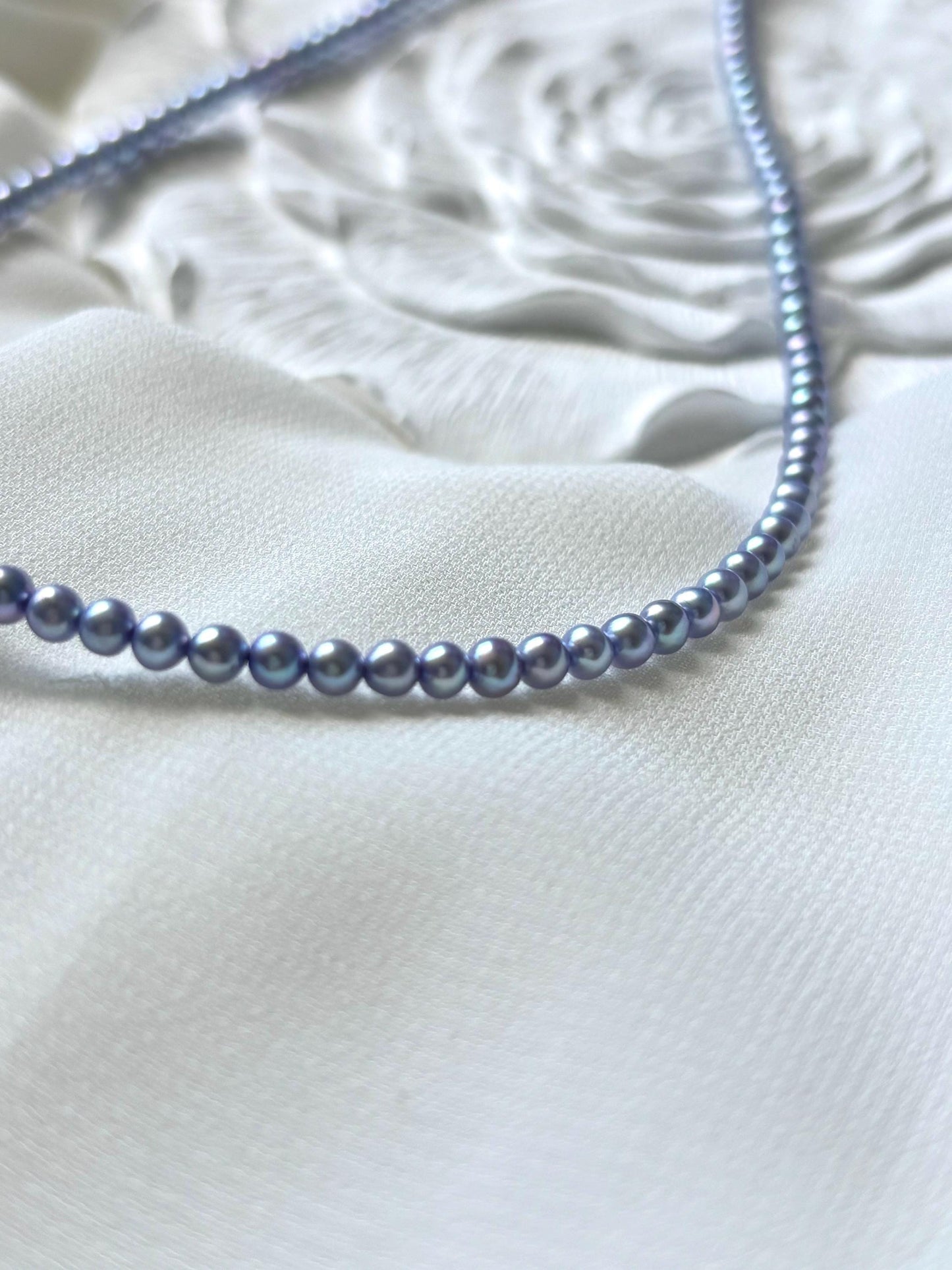 Violet is Blue Mediterranean Pearl Necklace (AAA Luster)