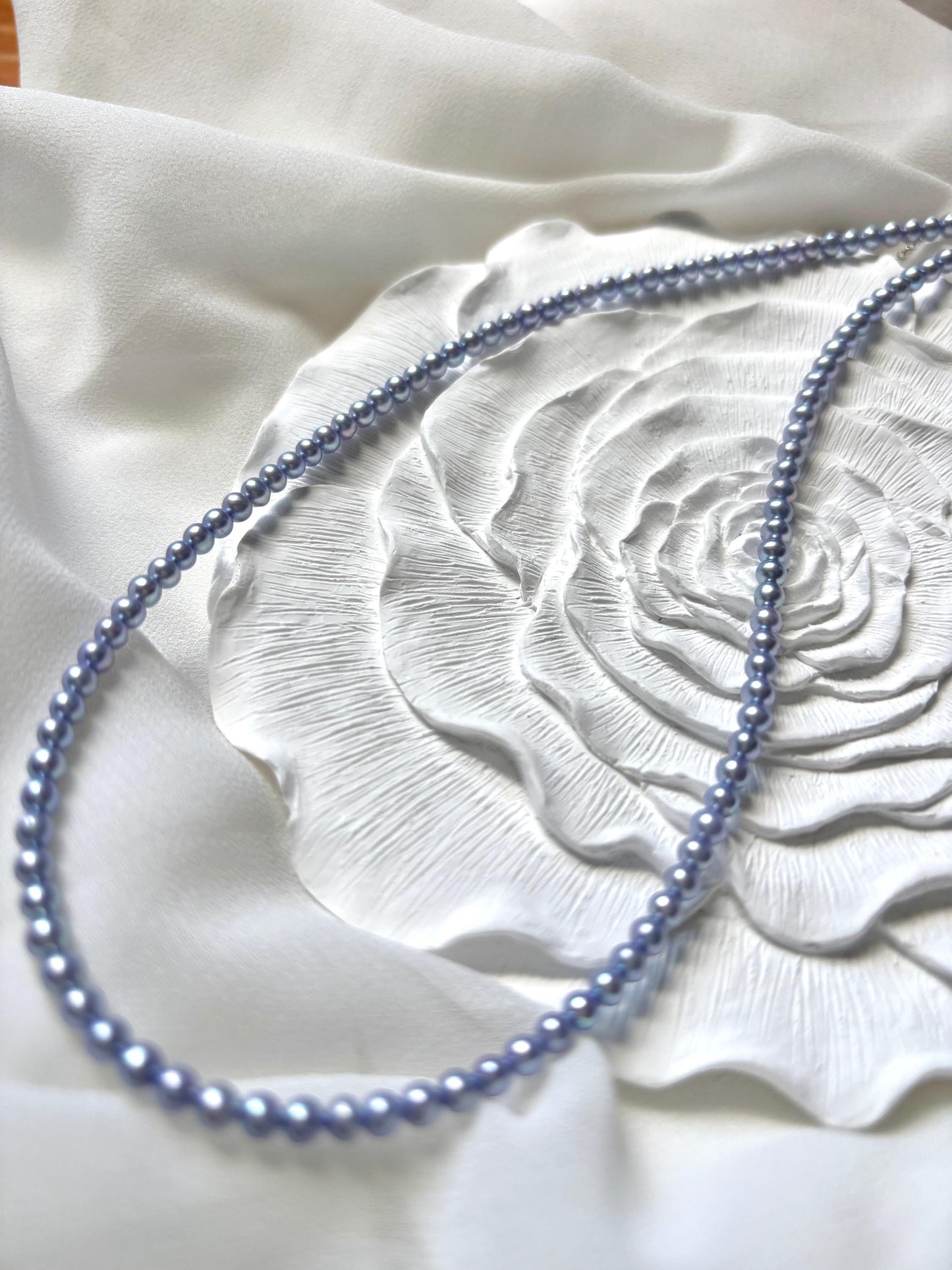 Violet is Blue Mediterranean Pearl Necklace (AAA Luster)