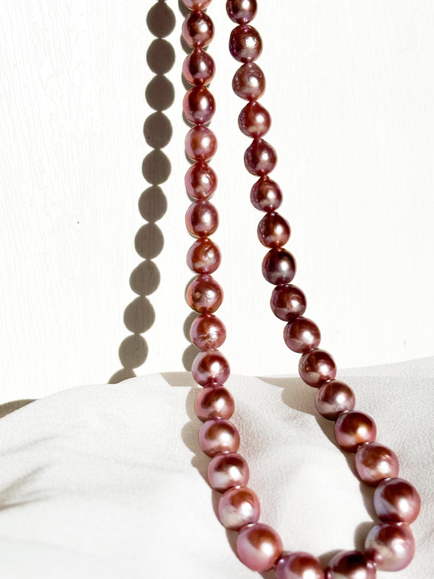 Cocoa Strawberry – Purple Sunset Edison Pearl Necklace