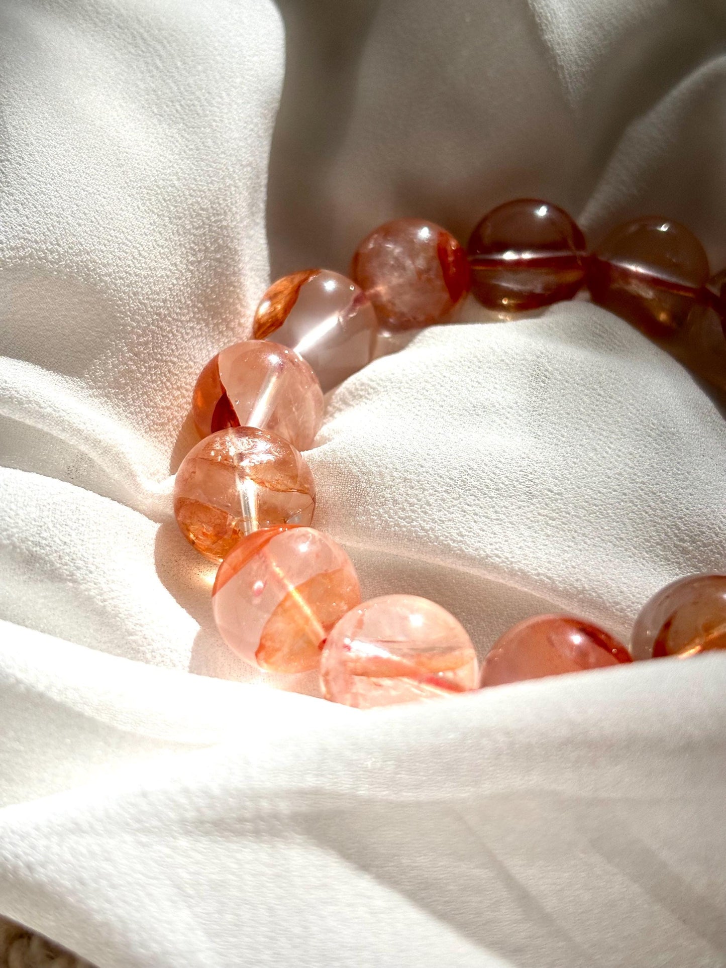 Ember Bloom – Hematoid Quartz Fire Garden Bracelet C