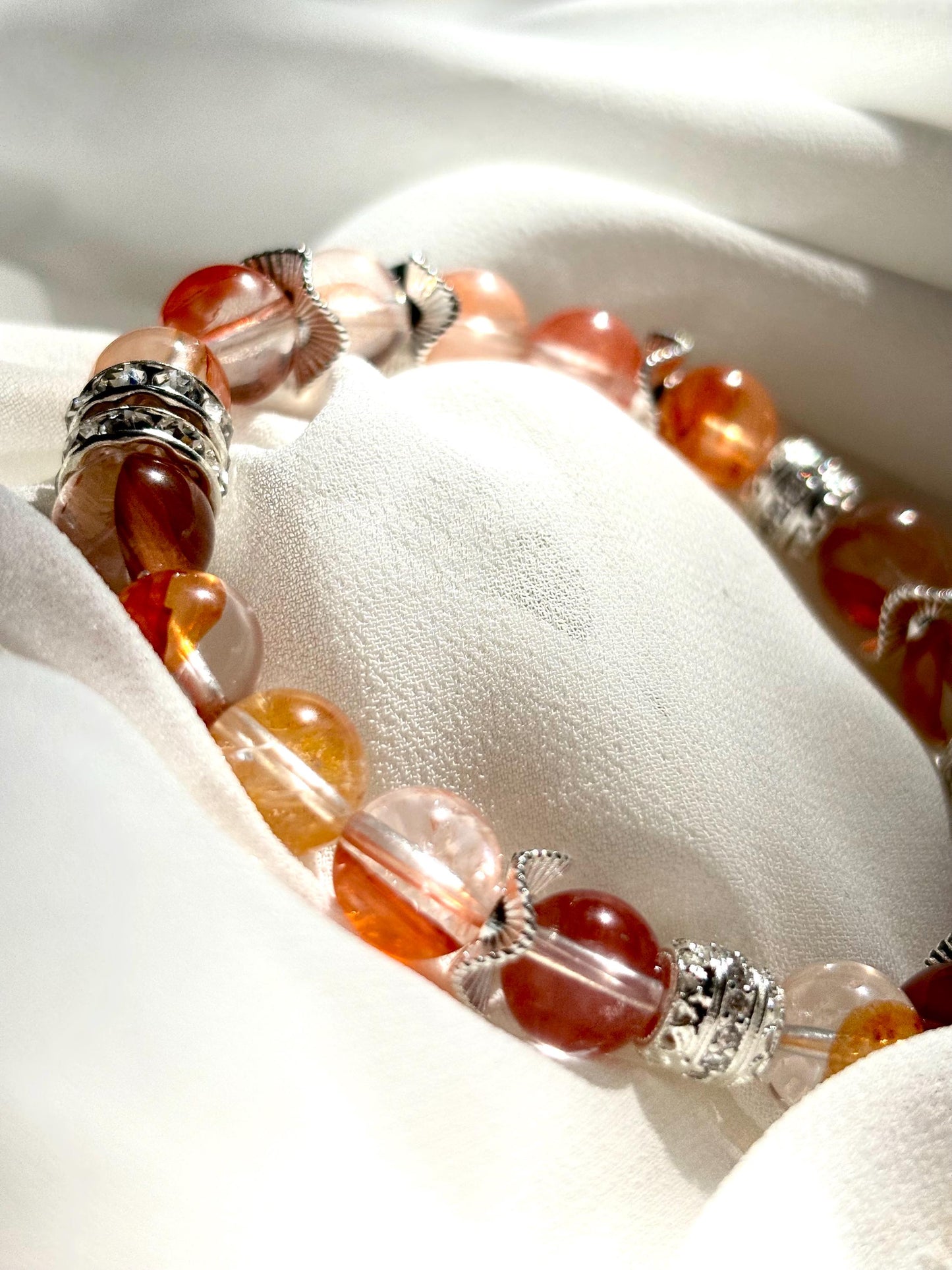 Koi Dance – Hematoid Quartz Beaded Bracelet