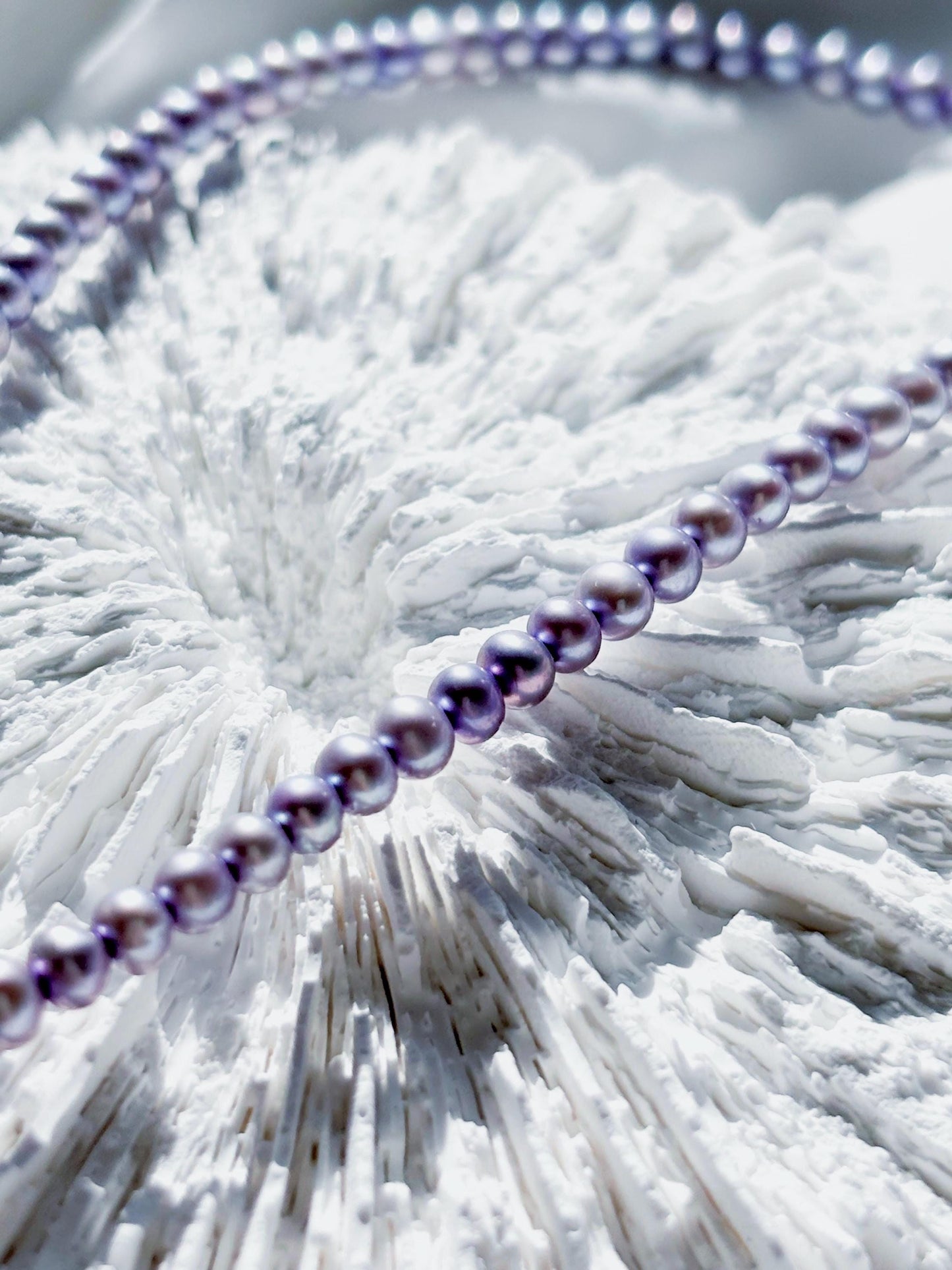 Wisteria Bloom – Indigo Haze Pearl Necklace