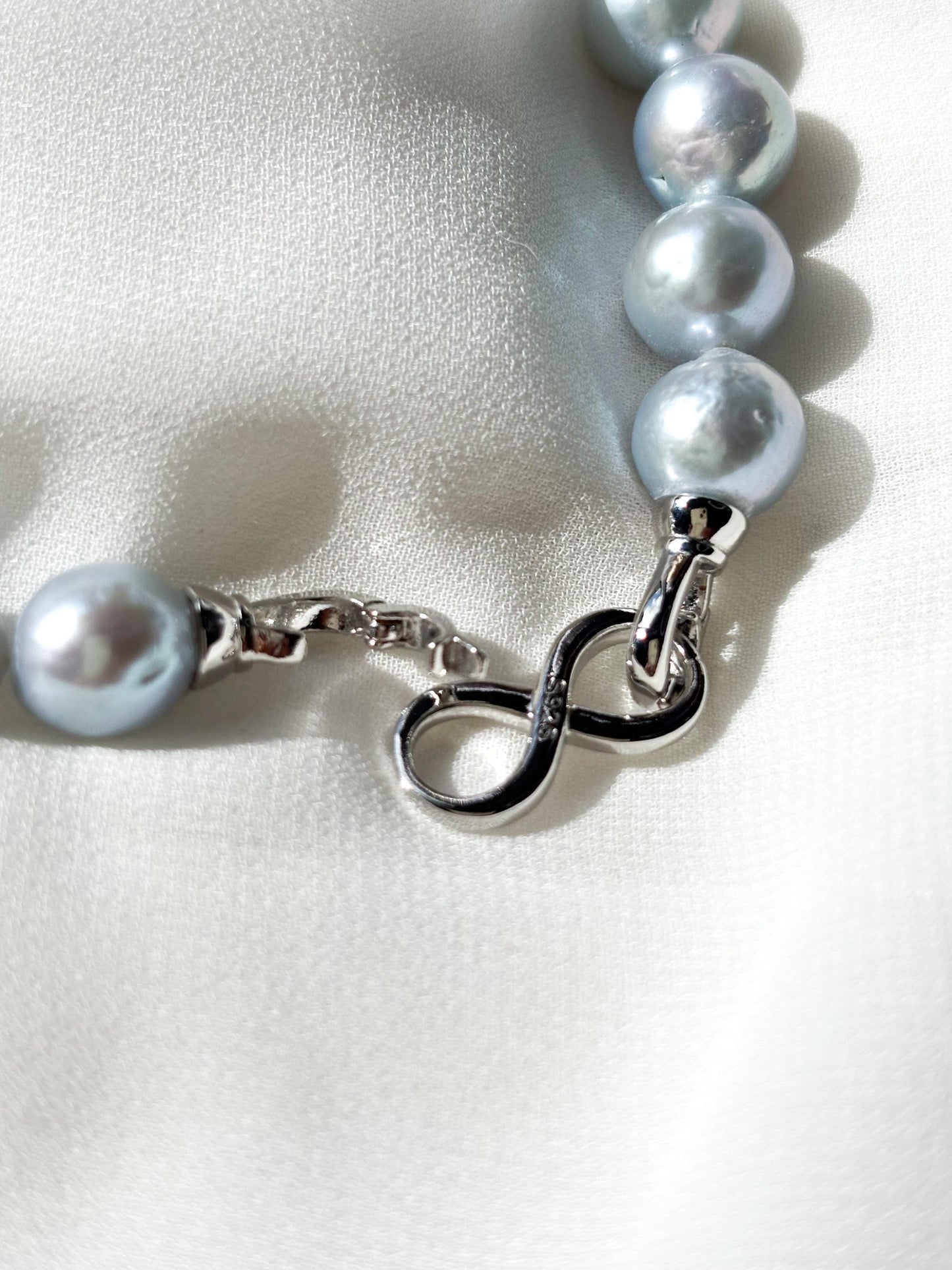 Sky Mist – Sky Blue Baroque Pearl Necklace