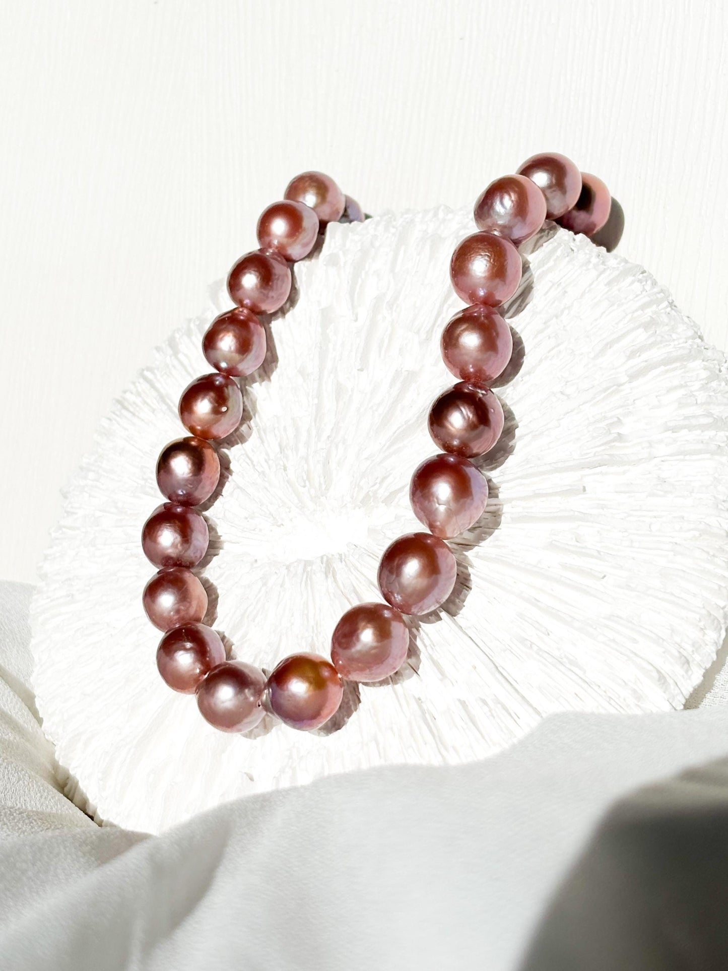 Cocoa Strawberry – Purple Sunset Edison Pearl Necklace