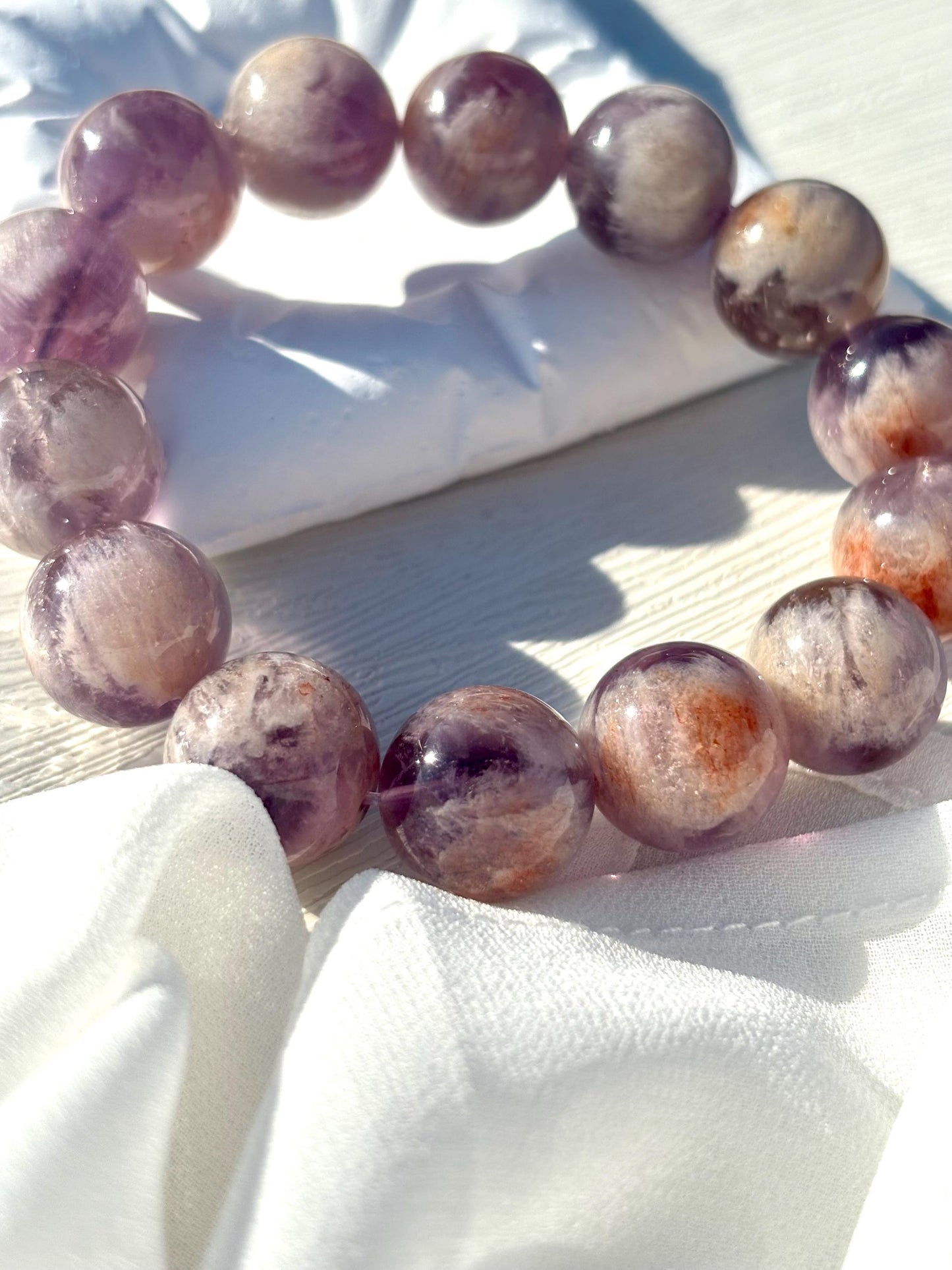 Spirit Veil – Purple Phantom Quartz Bracelet