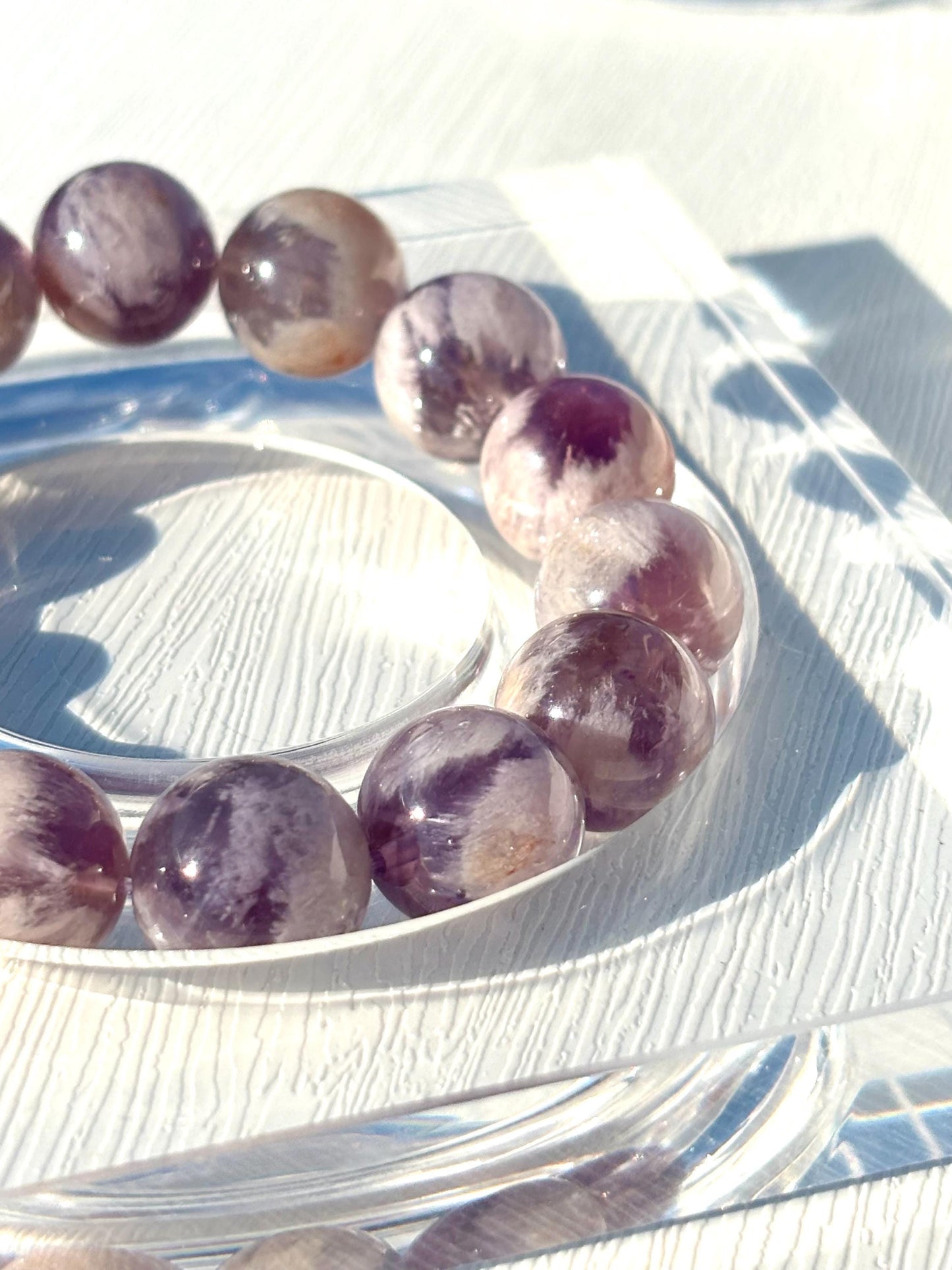 Spirit Veil – Purple Phantom Quartz Bracelet