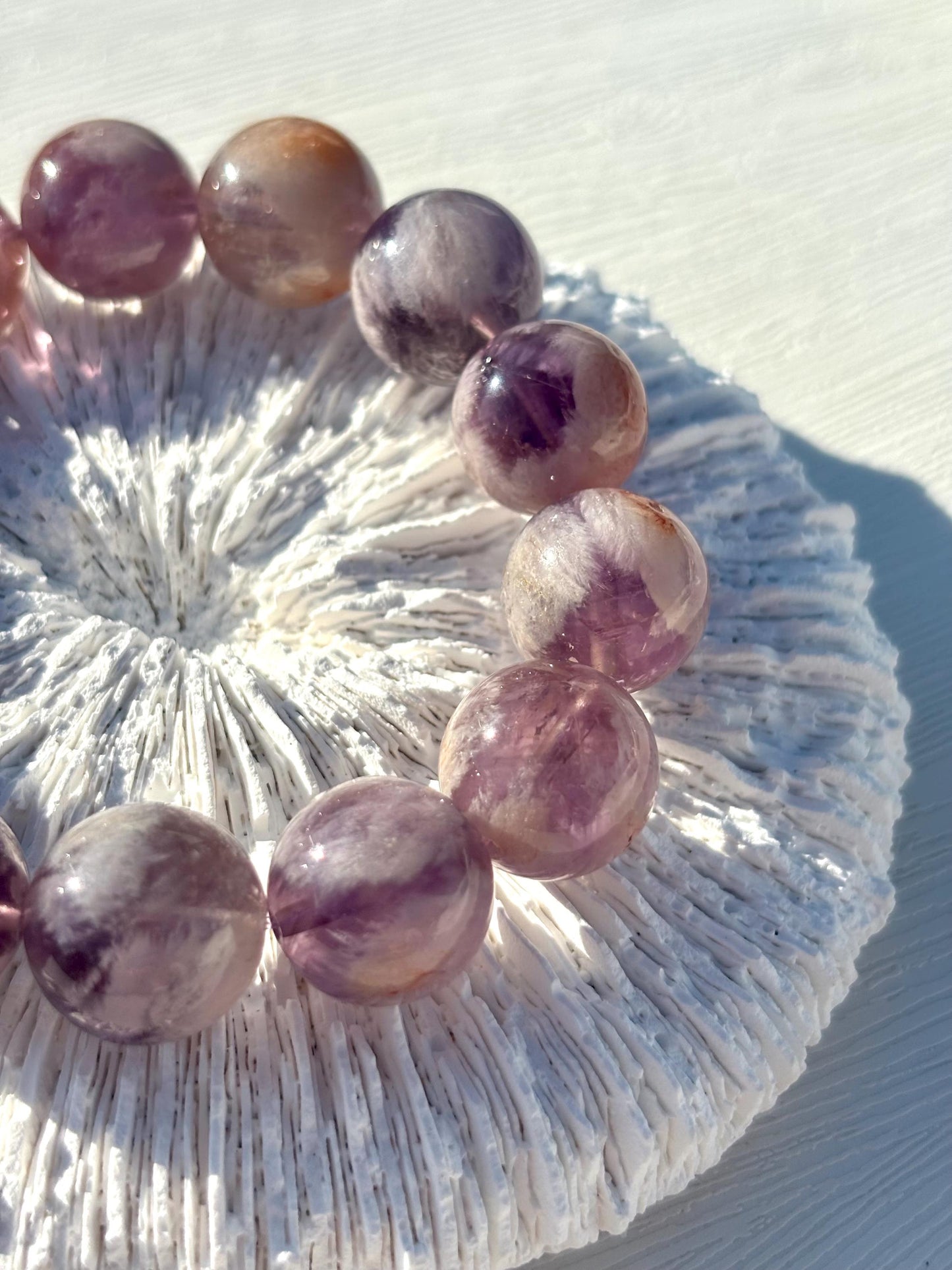 Spirit Veil – Purple Phantom Quartz Bracelet