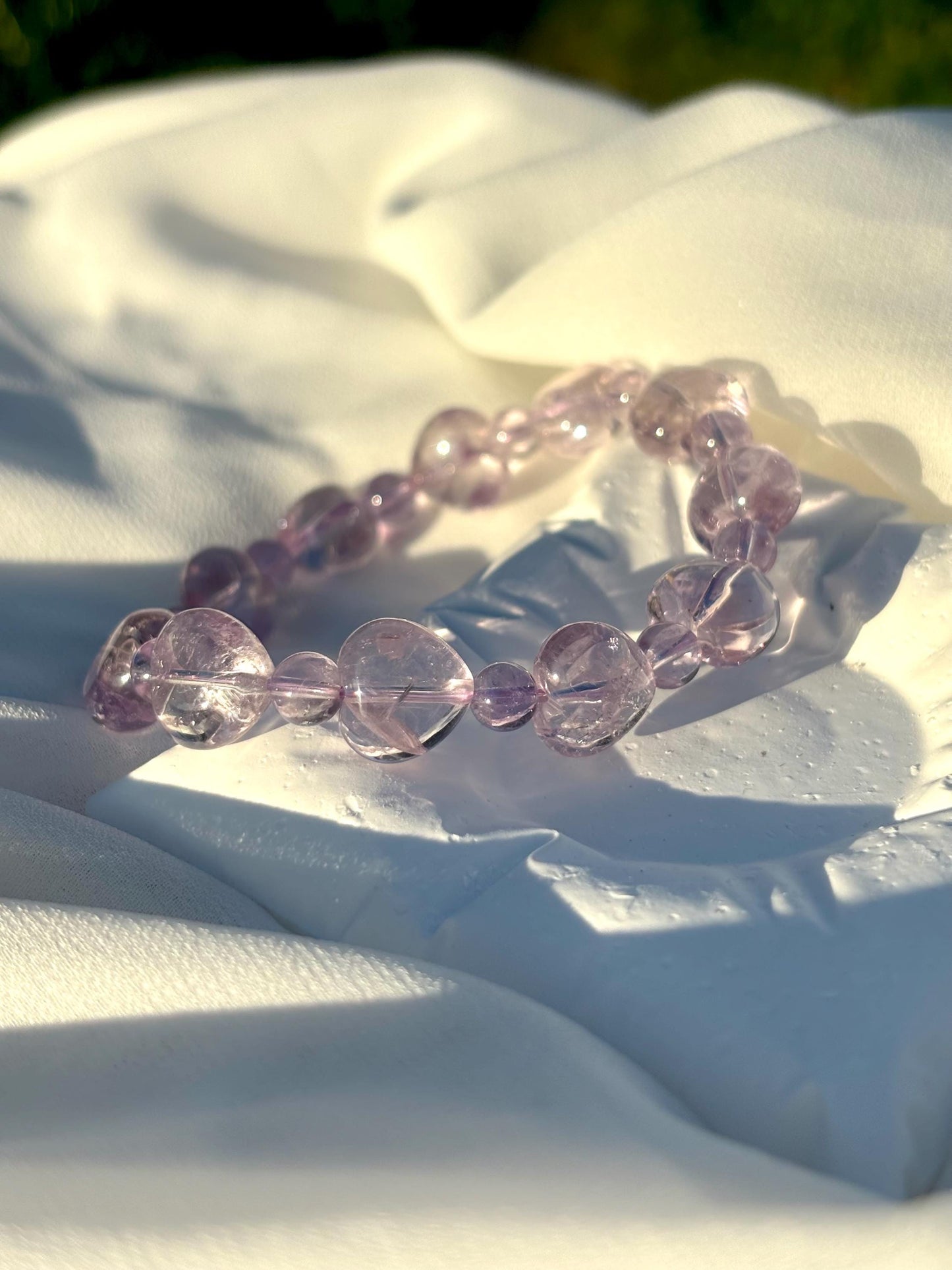 Lavender Heartbeat – Amethyst Love Bracelet