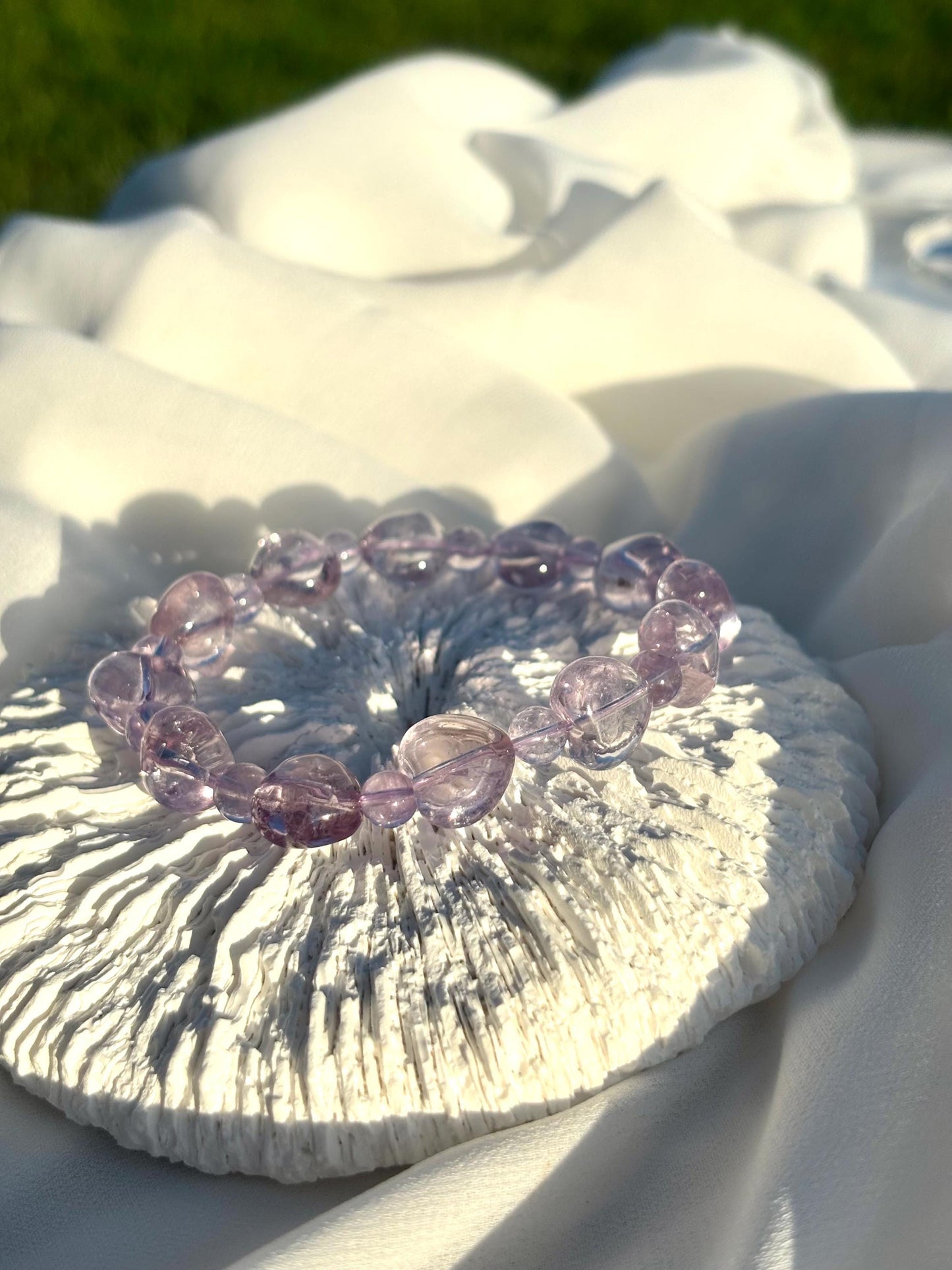 Lavender Heartbeat – Amethyst Love Bracelet