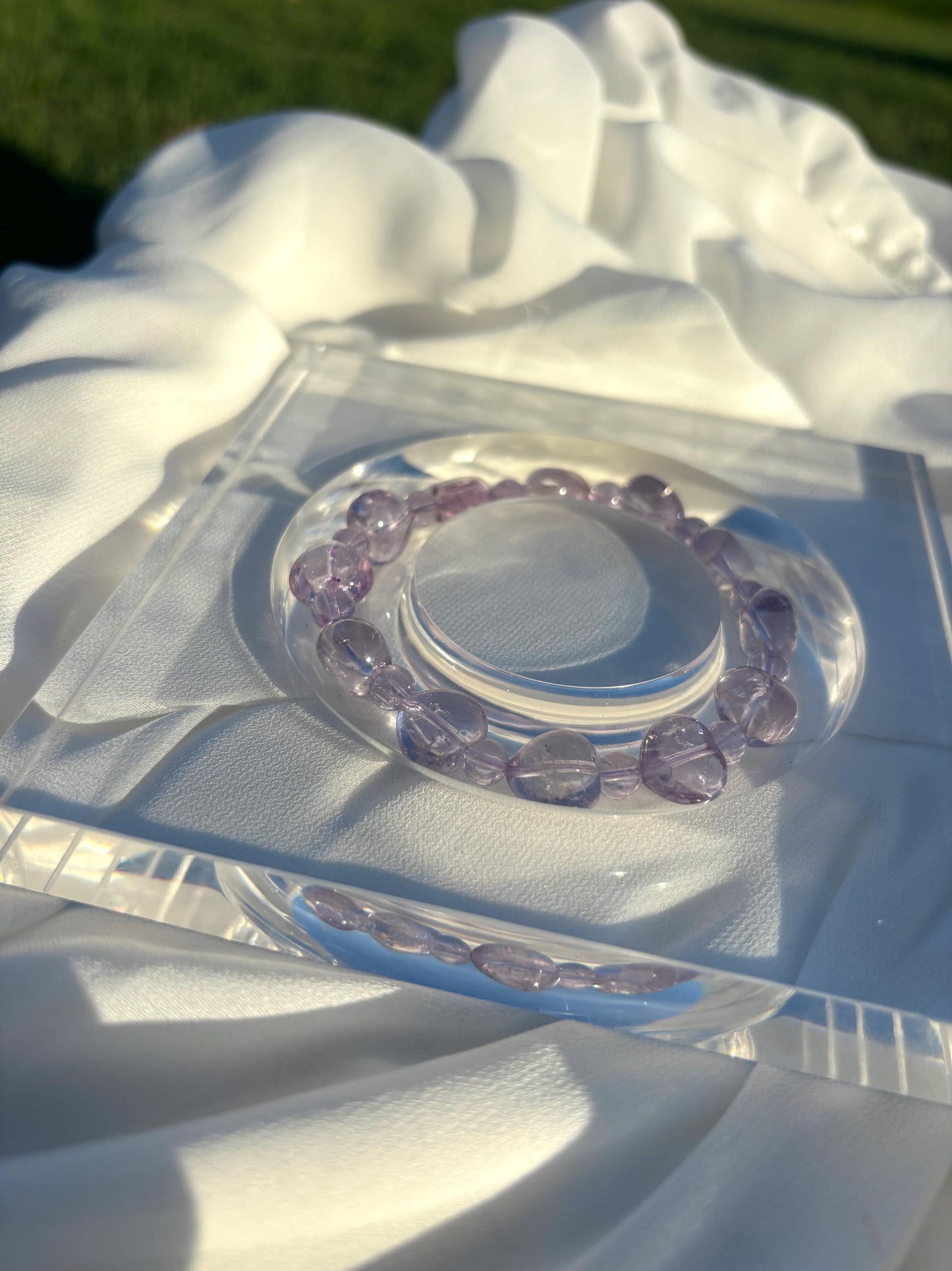 Lavender Heartbeat – Amethyst Love Bracelet
