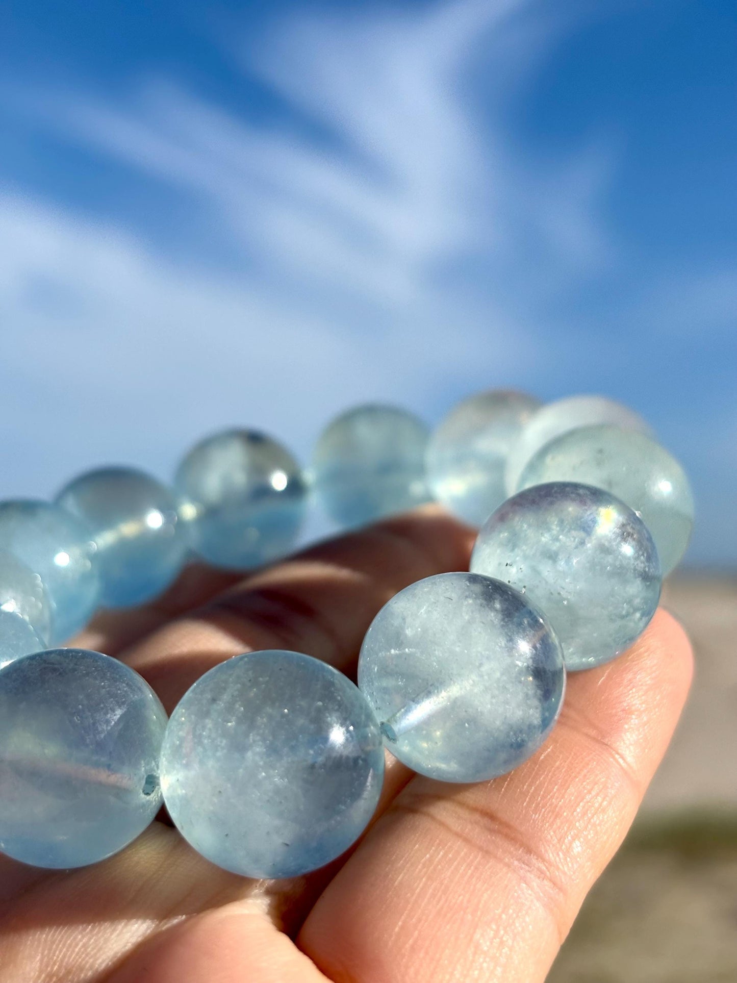 Afternoon Whisper – Aquamarine Glow Bracelet