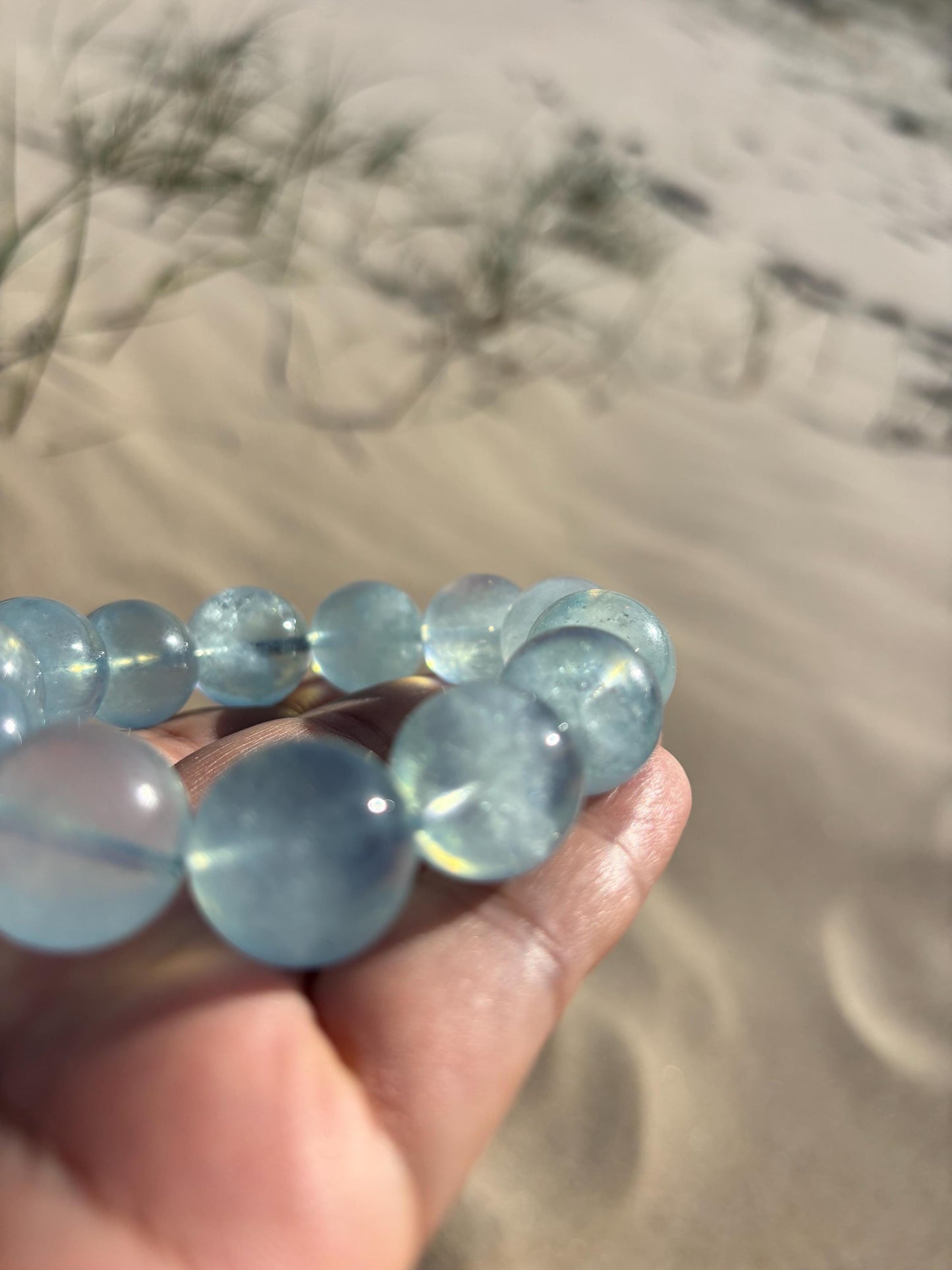 Afternoon Whisper – Aquamarine Glow Bracelet