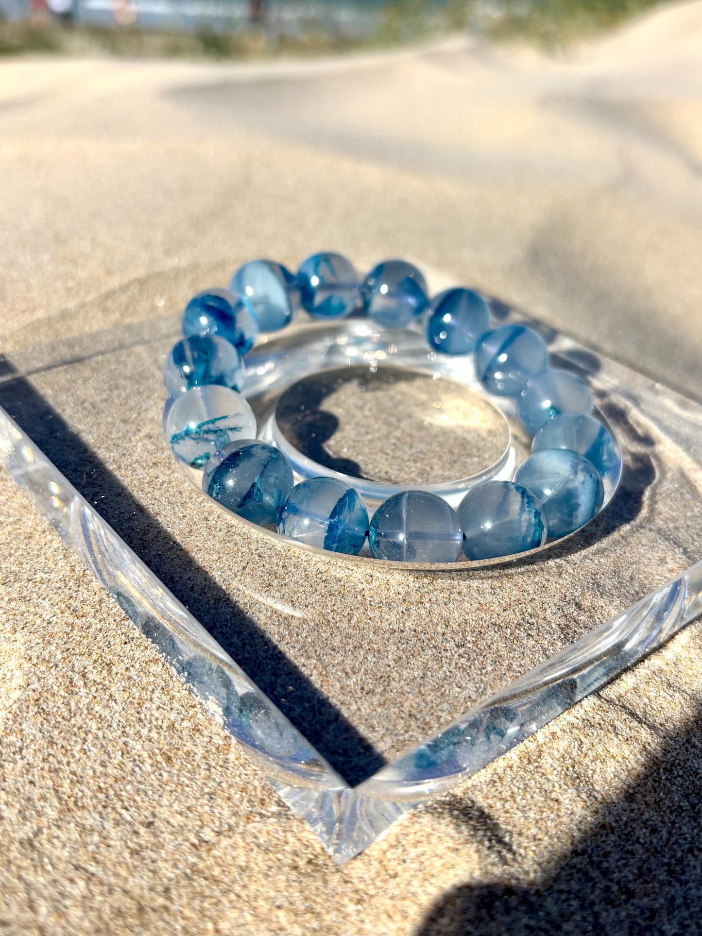 Blue Rose in Wadi Rum – Phantom Quartz Bracelet