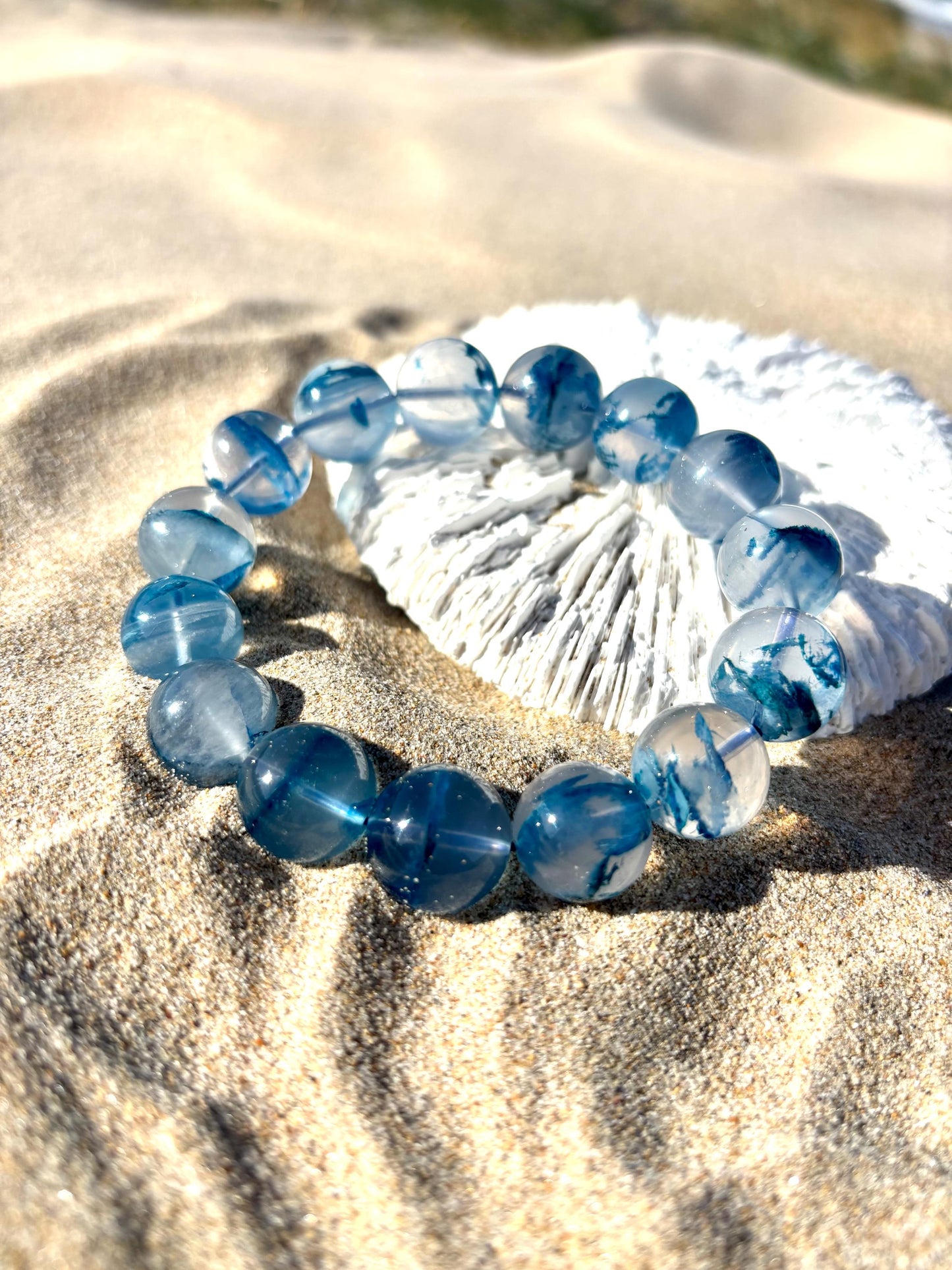 Blue Rose in Wadi Rum – Phantom Quartz Bracelet