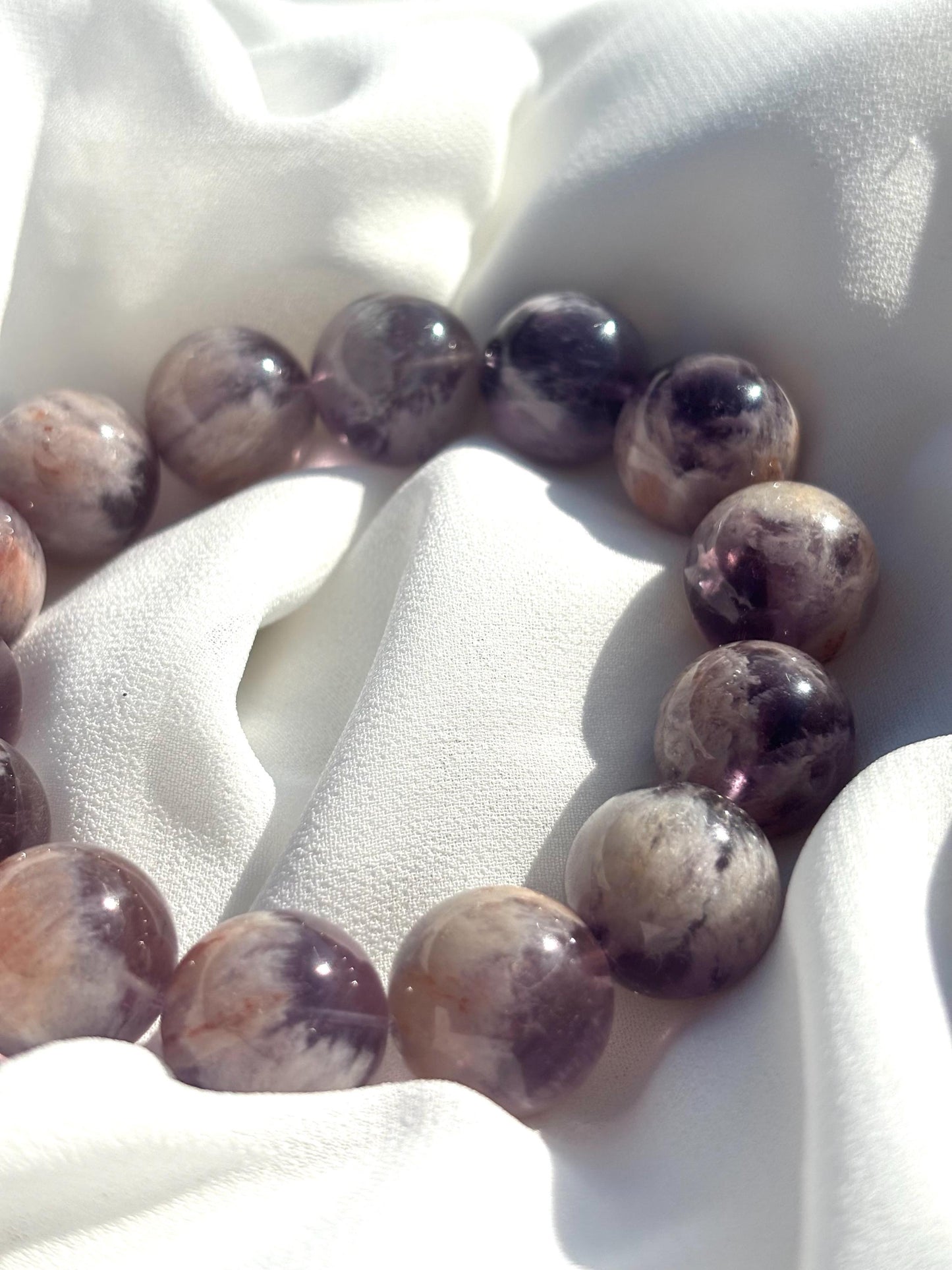 Spirit Veil – Purple Phantom Quartz Bracelet