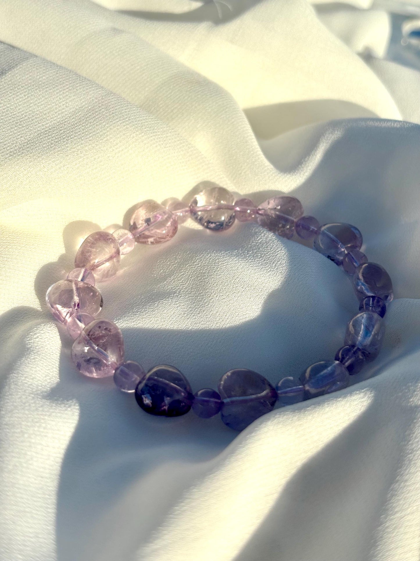 Lavender Heartbeat – Amethyst Love Bracelet