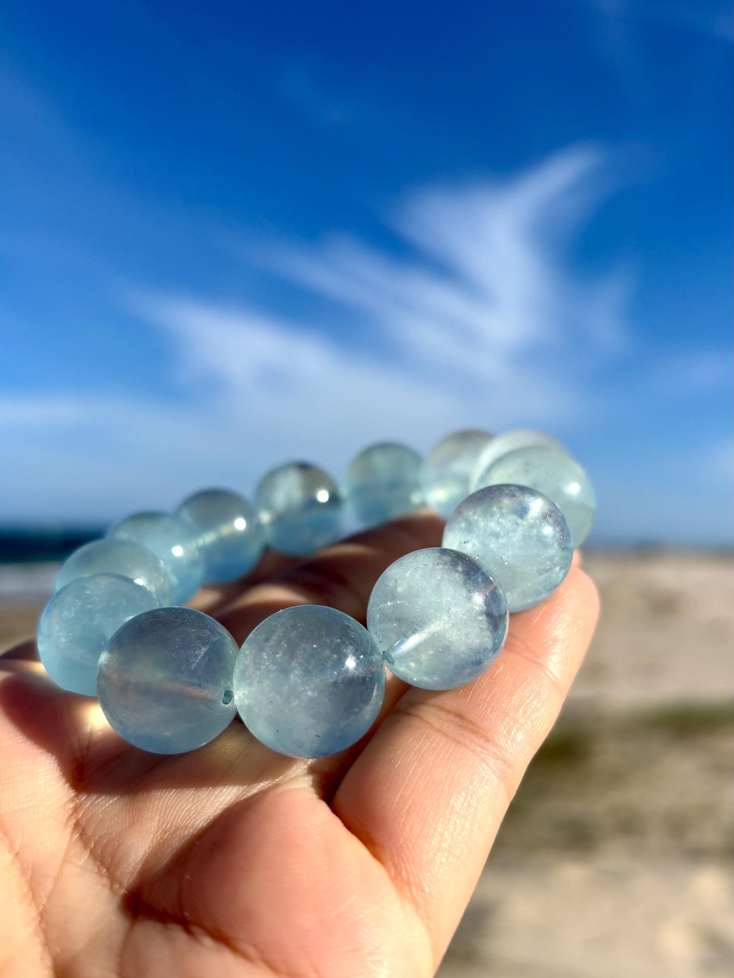 Afternoon Whisper – Aquamarine Glow Bracelet