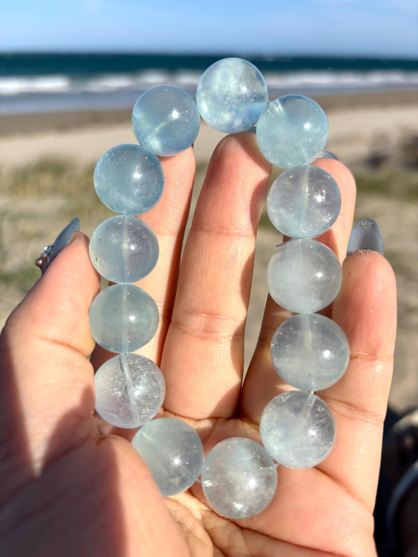 Afternoon Whisper – Aquamarine Glow Bracelet