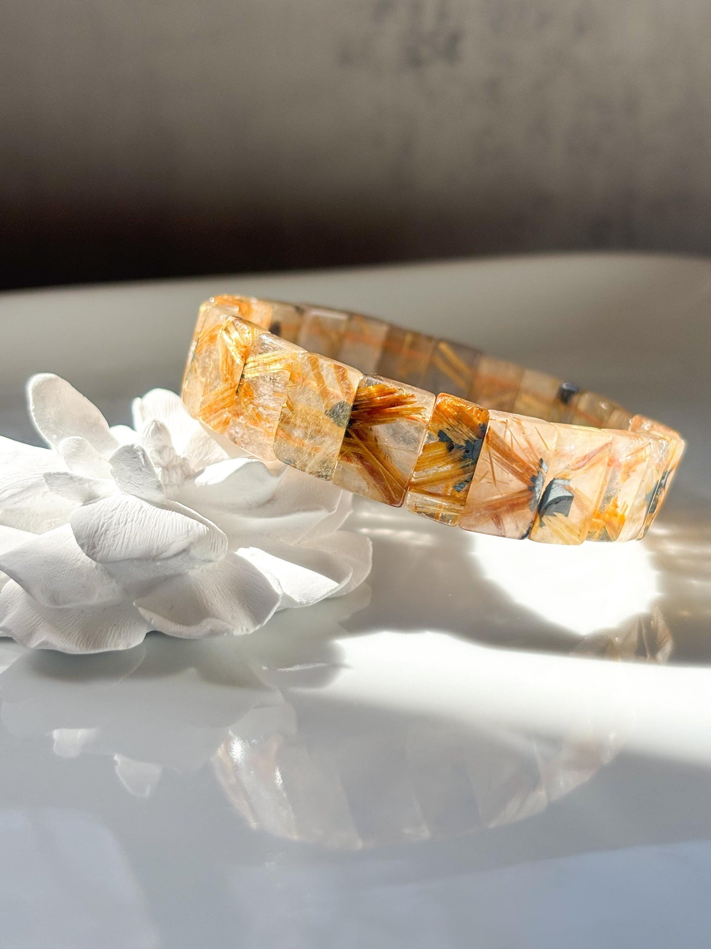 Golden Swallow – Titanium Rutilated Quartz Bracelet A