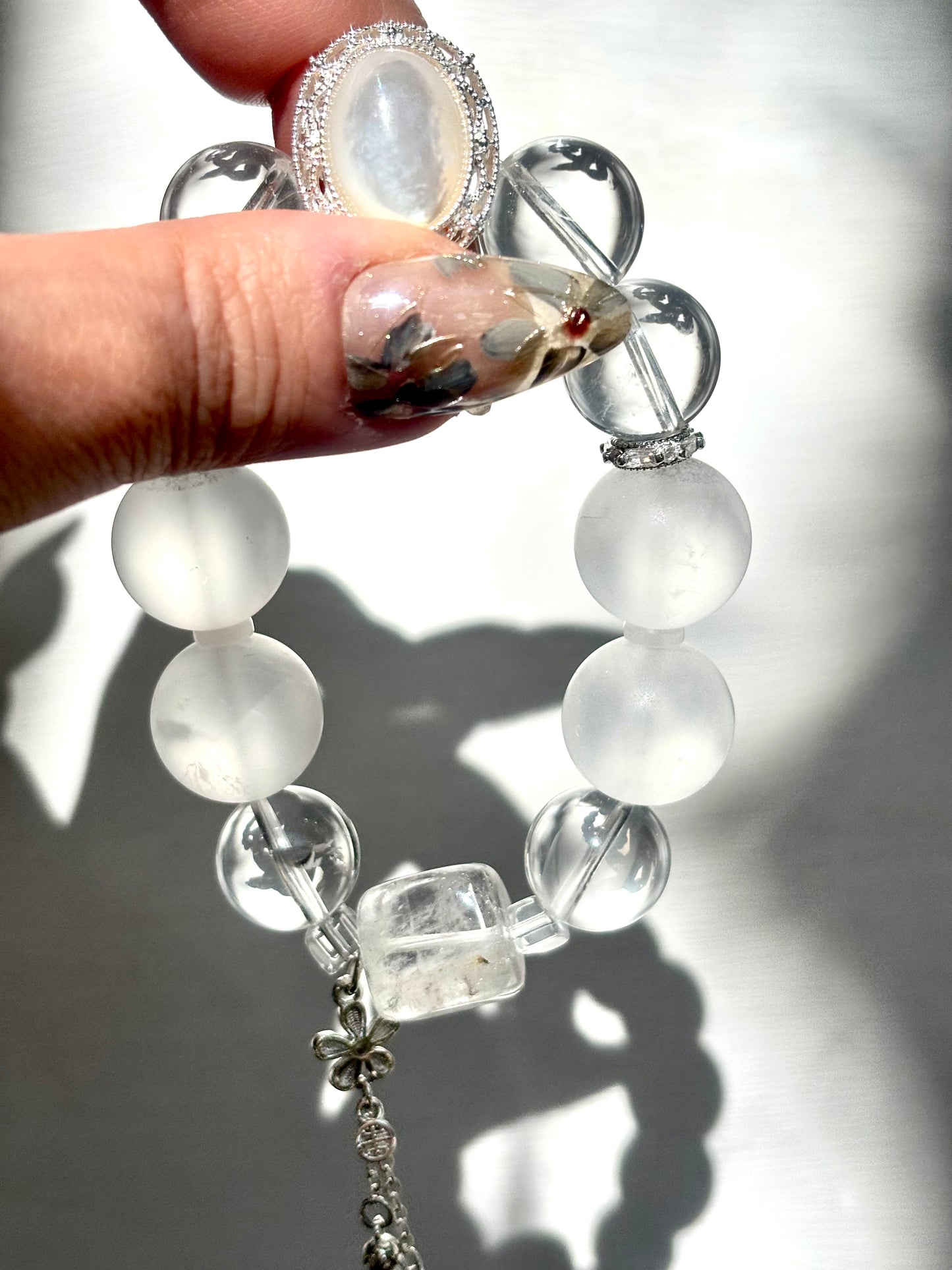 Moon Whisper – Clear Quartz x Mother of Pearl Bracelet