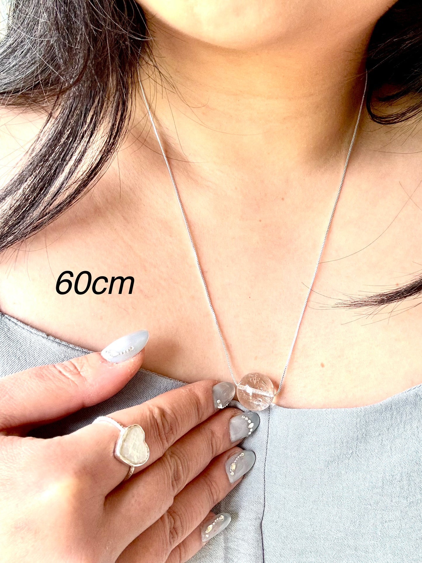 Celestial Clarity – Minimalist Clear Quartz Sphere Necklace