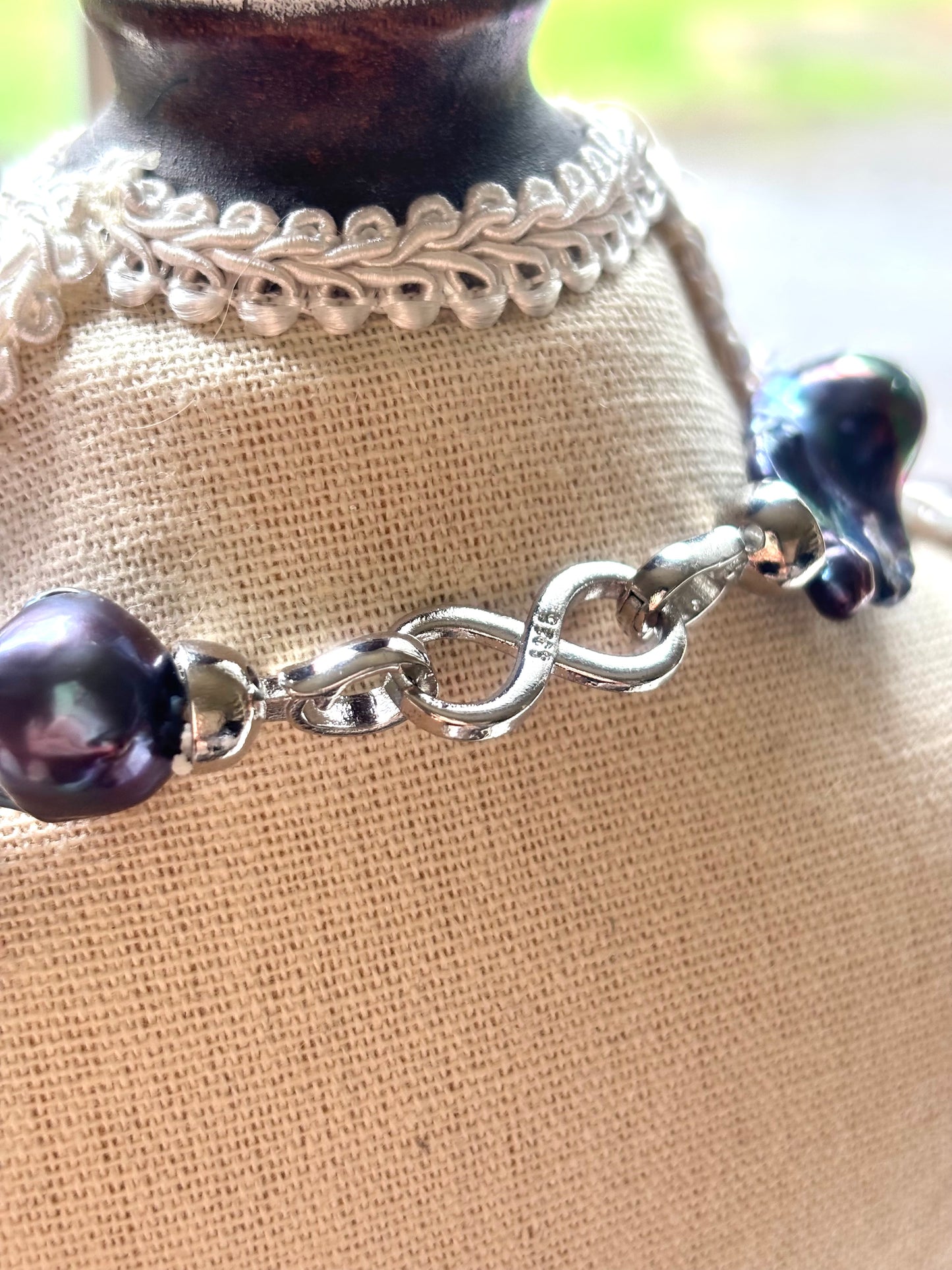Deep Sea Whisper – Black Baroque Pearl Necklace